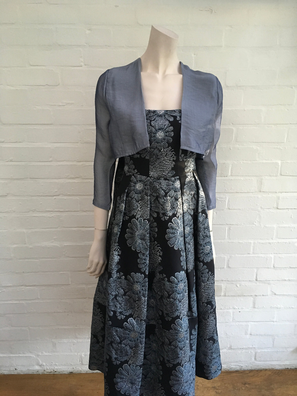 ERDEM RUNAWAY Alina Metallic-Jacquard Strapless Dress LADIES