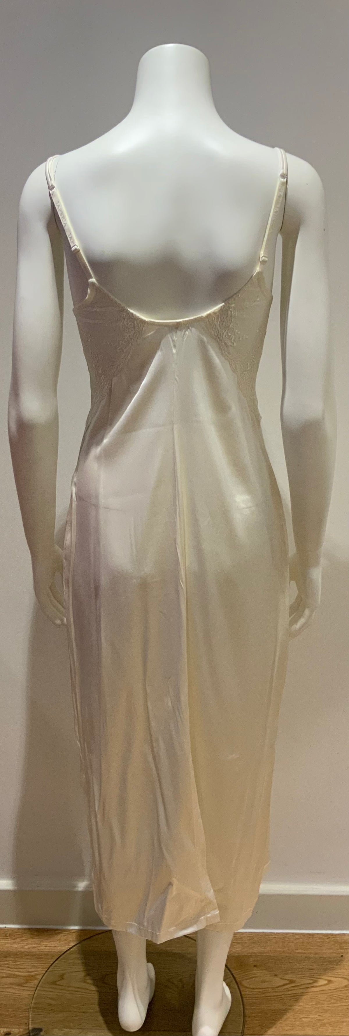 La Perla Women's White Lace Silk Long Nightdress Size IT2 DE 38 FR40 ladies