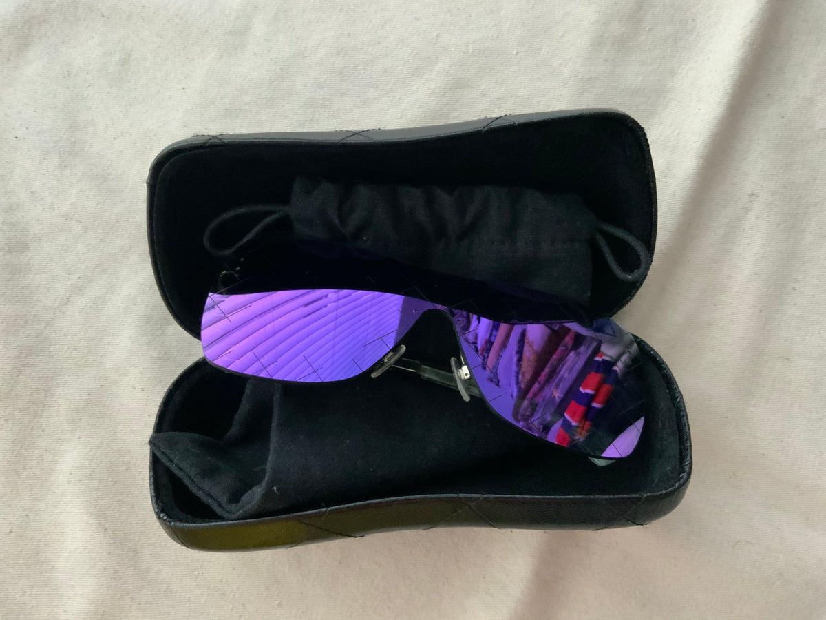 Chanel Shield Runway Sunglasses 4215 Silver Purple ladies  display picture 2