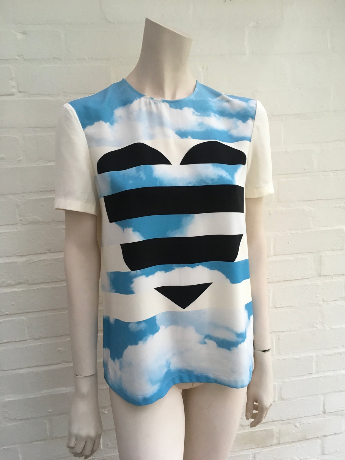 Moschino Clouds Heart Print Top Ladies