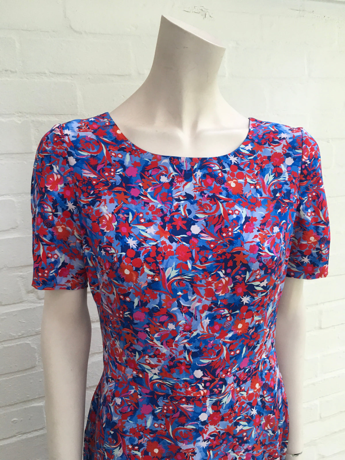 Saloni Floral Donna Printed Silk-crepe De Chine Dress Ladies