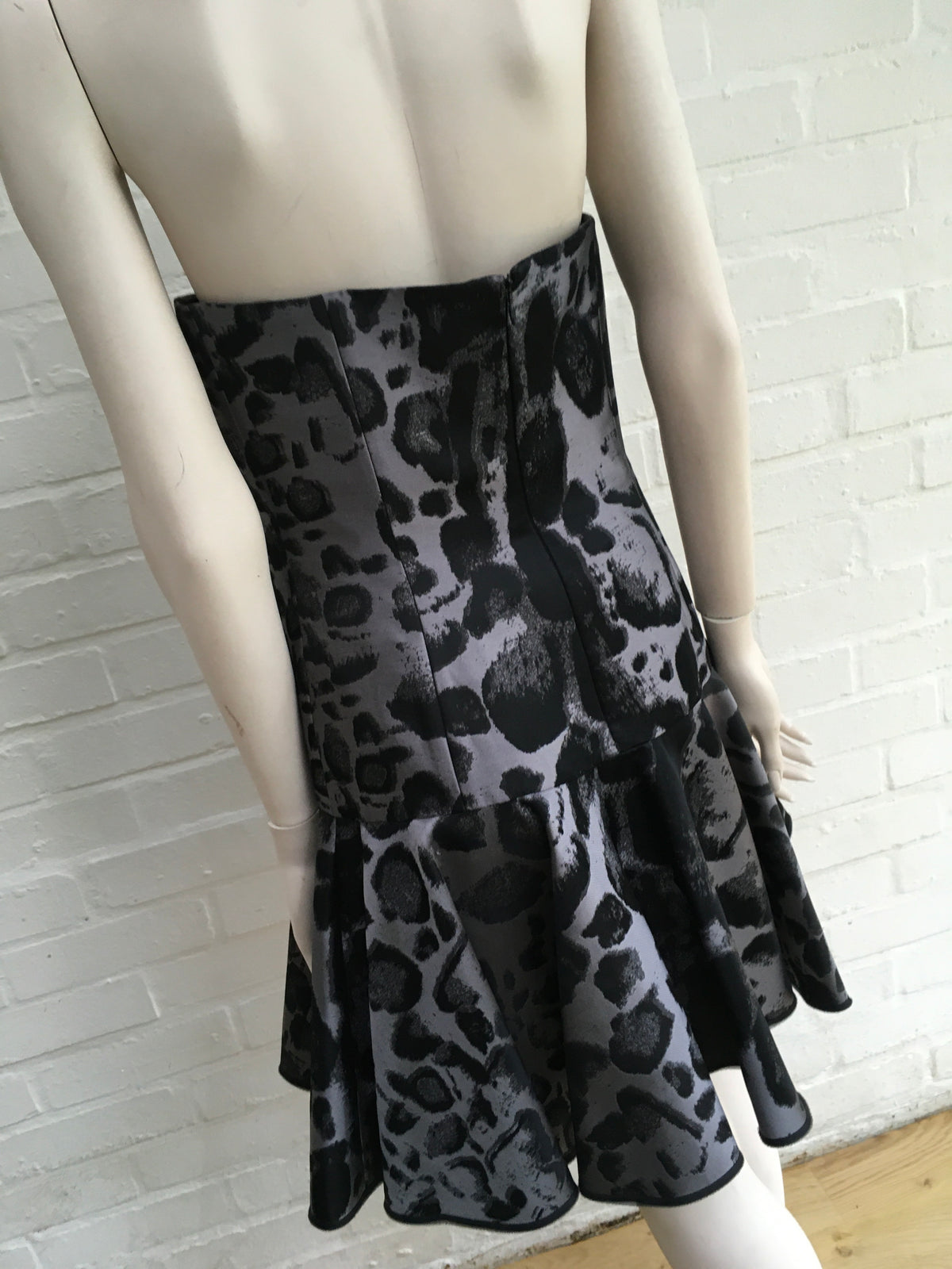 Giambattista Valli RUNAWAY Leopard Jacquard Mini Dress Size I 42 UK 10 US 6 ladies