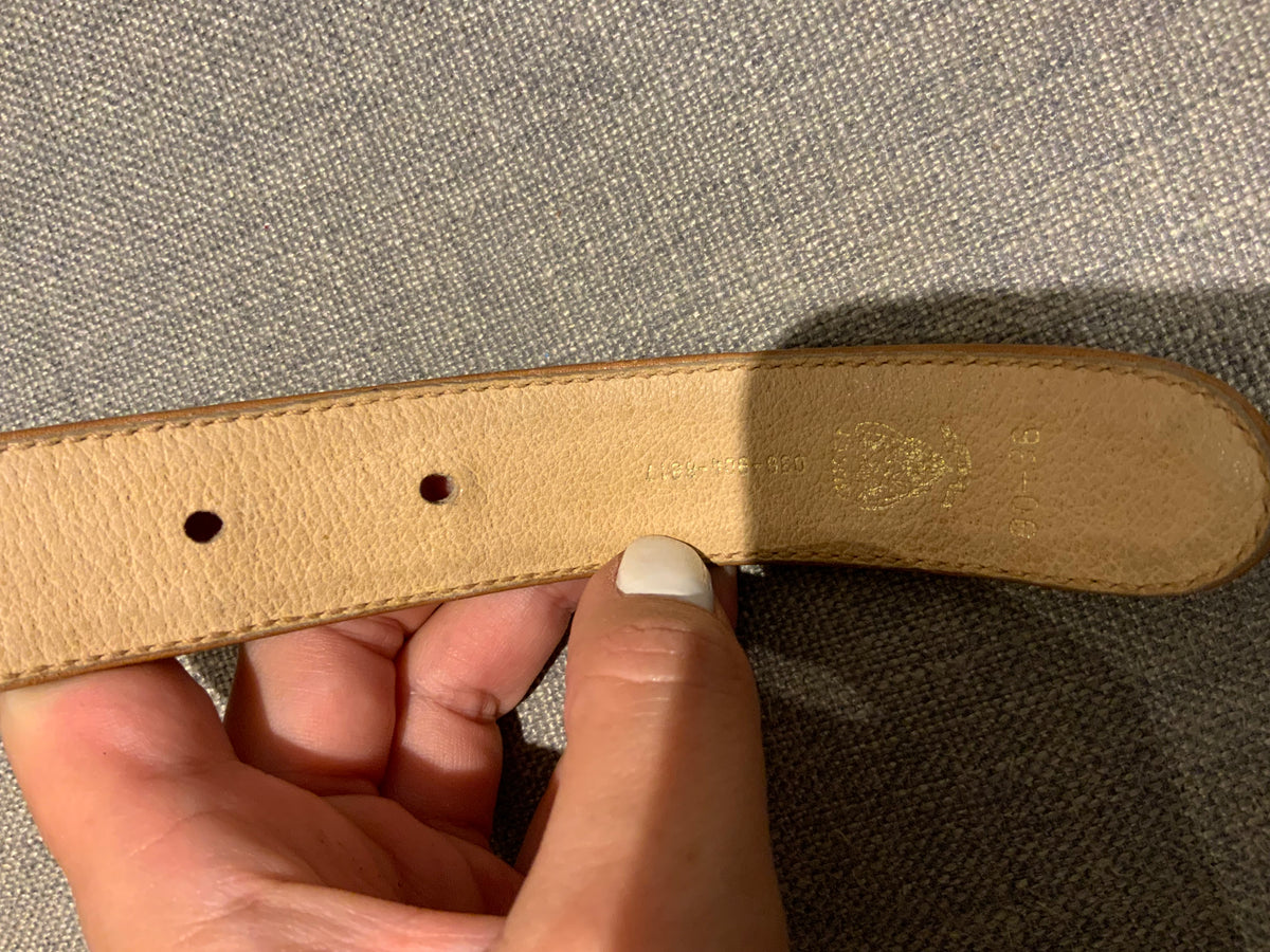 Gucci Vintage 1990's Leather GG Interlocking Belt Size 90-36 ladies
