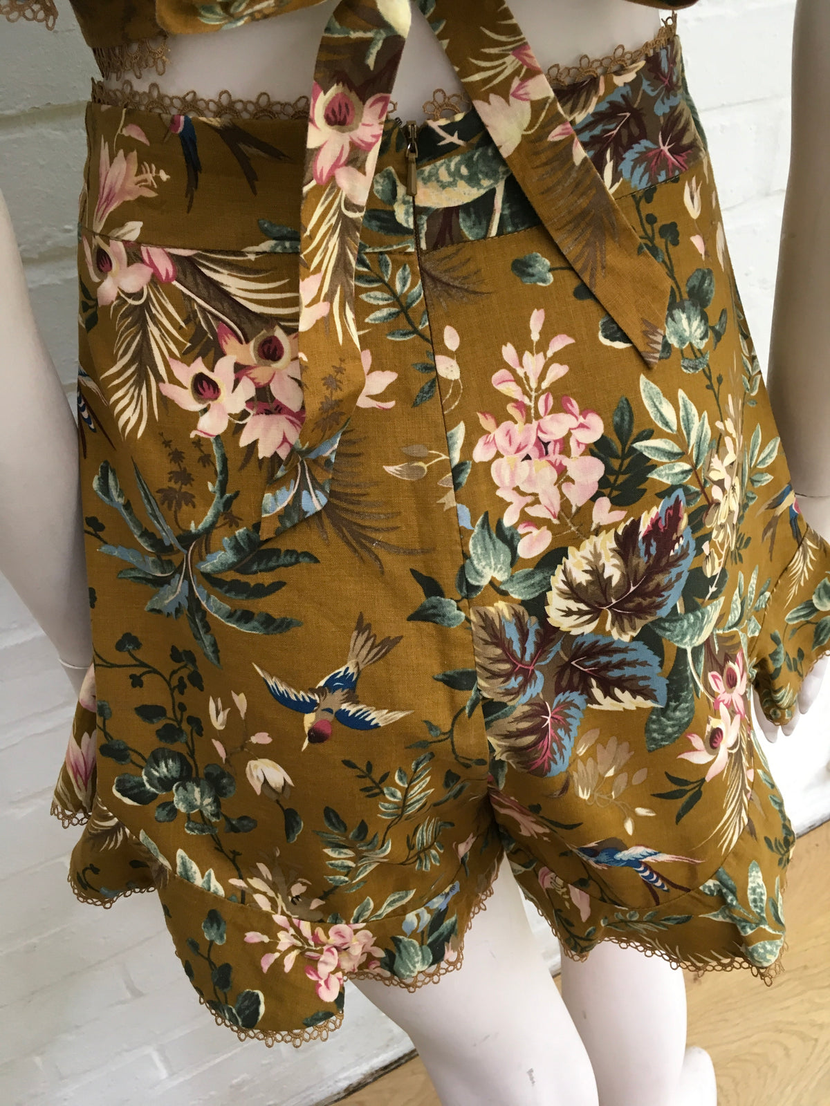 ZIMMERMANN MOST WANTED Tropicale Flutter Bodice and Short Set Ladies
