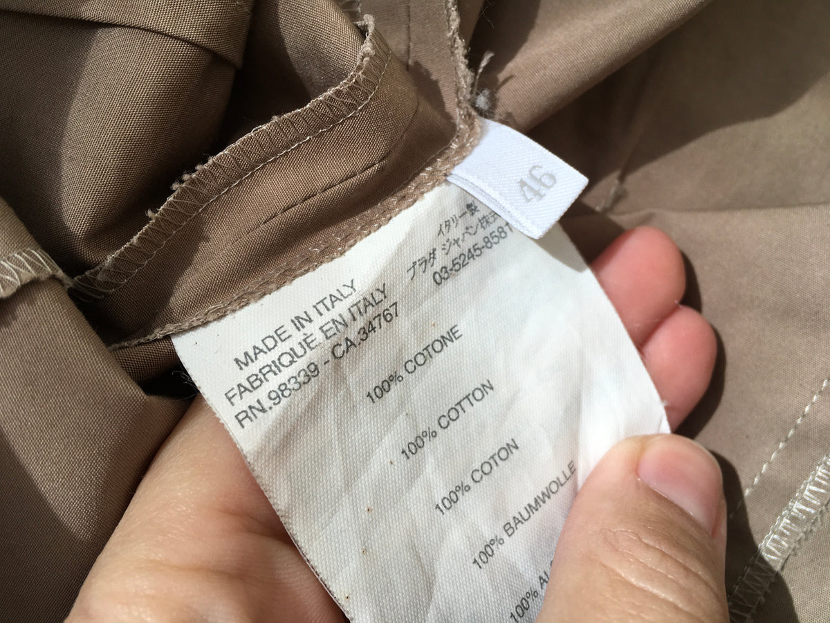 MIU MIU COTTON BEIGE BLAZER JACKET SIZE I 46 ladies