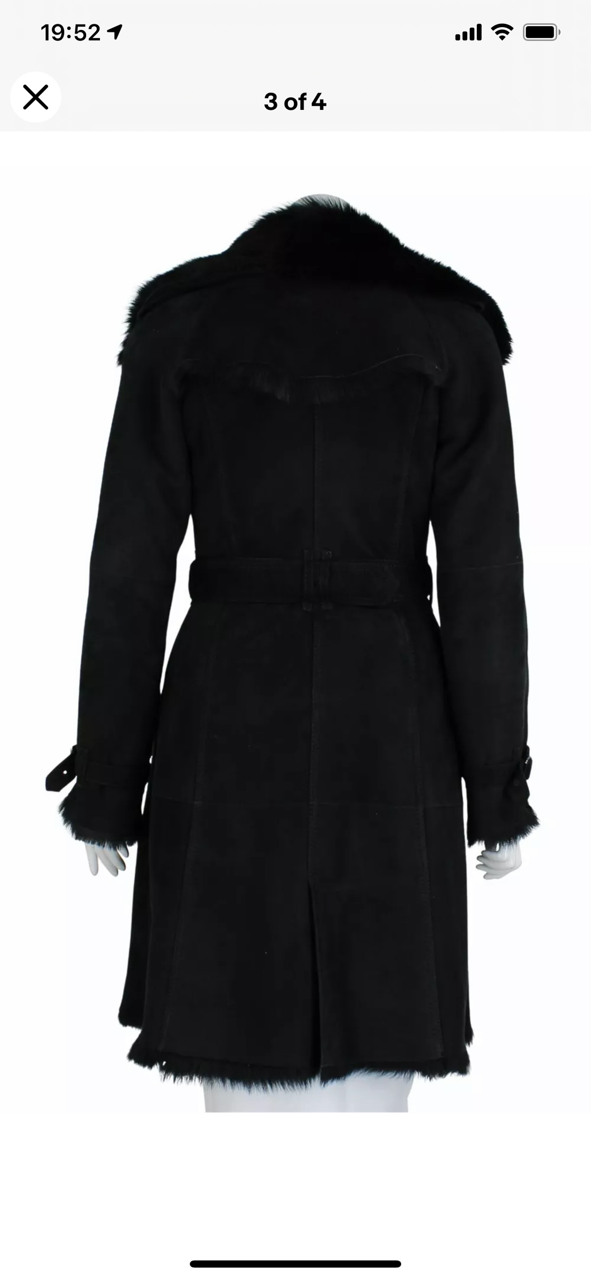 BURBERRY PRORSUM Shearling Trench Coat Size UK 6 US 4 I 38 as Kate Middleton ladies