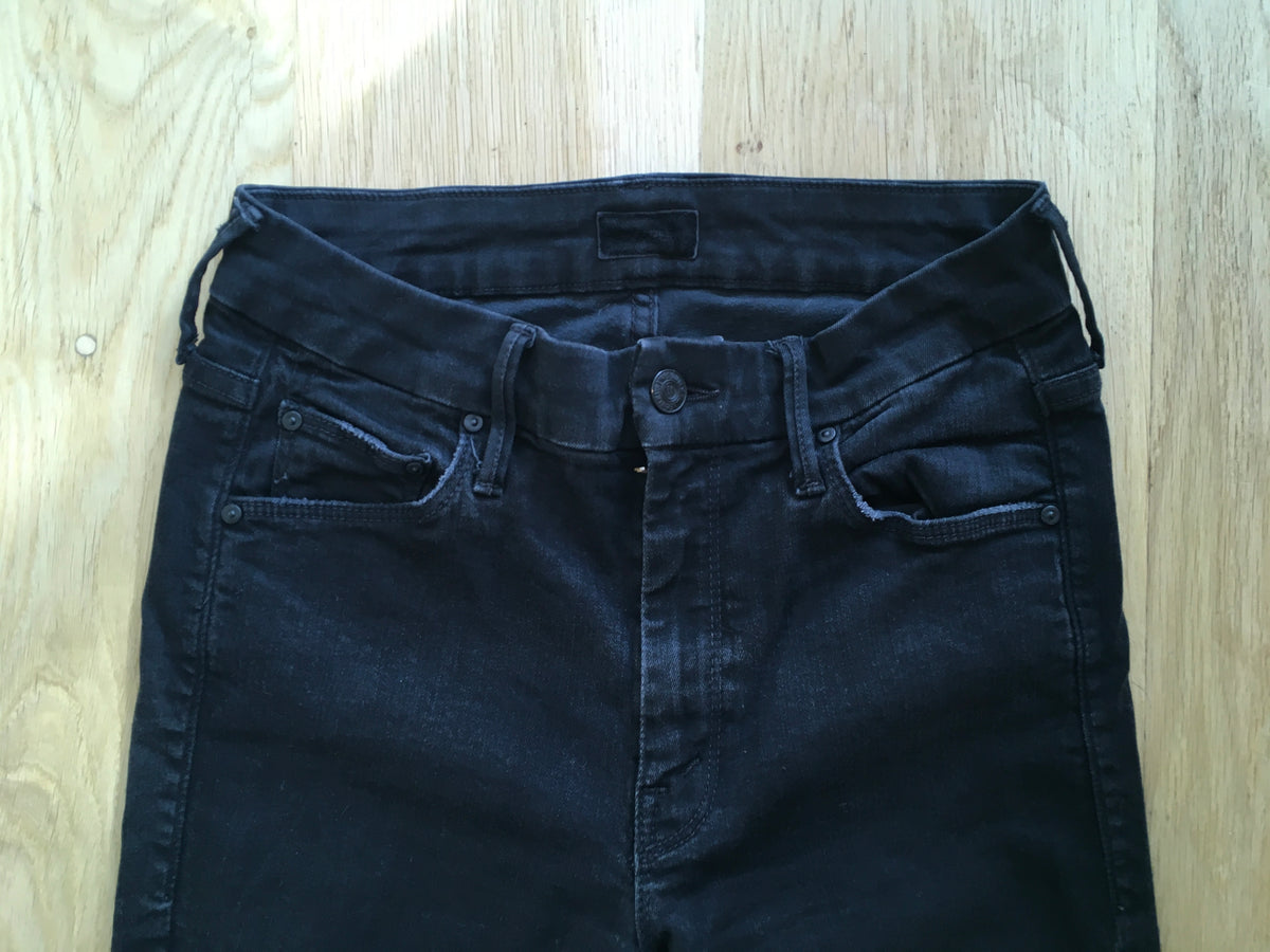 MOTHER The Looker Black Not Guilty Denim Jeans Size 26 ladies