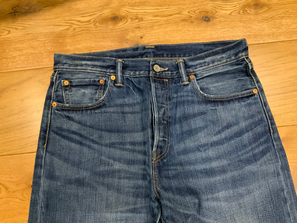 LEVIS 501 BLUE STRAIGHT FIT DENIM MENS JEANS W34 L32 men