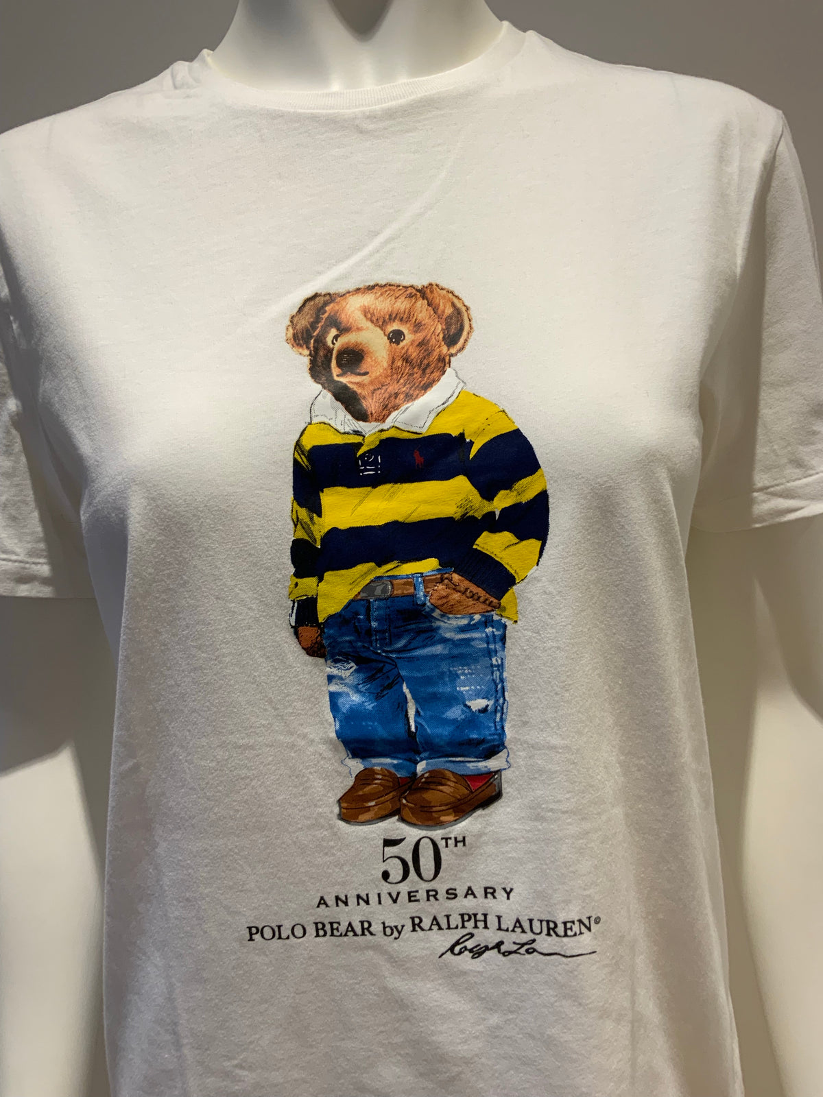 Polo Ralph Lauren 50th Anniversary Bear T Shirt White LIMITED EDITION Size Small men