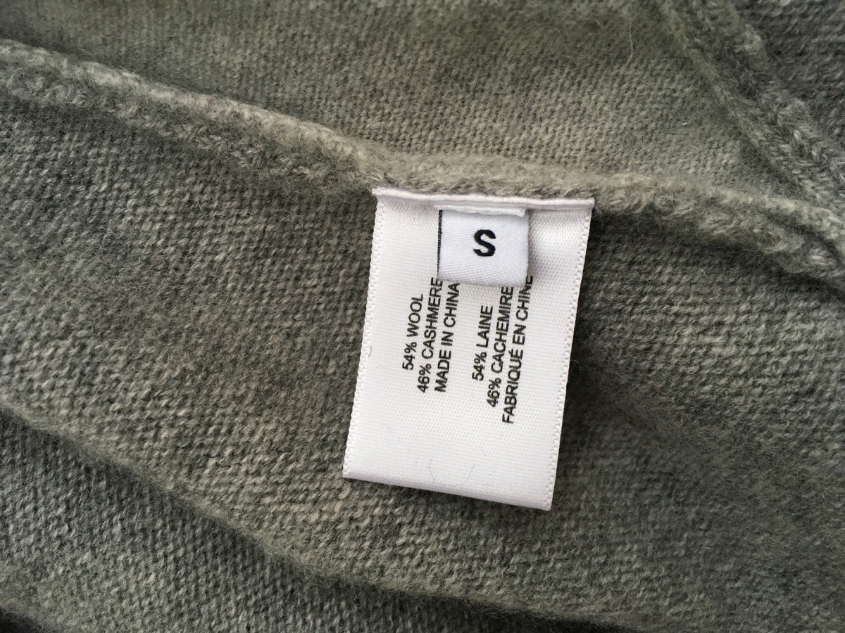 PROENZA SCHOULER Asymmetric Paneled Wool And Cashmere-blend Sweater In Grey Sz S Ladies