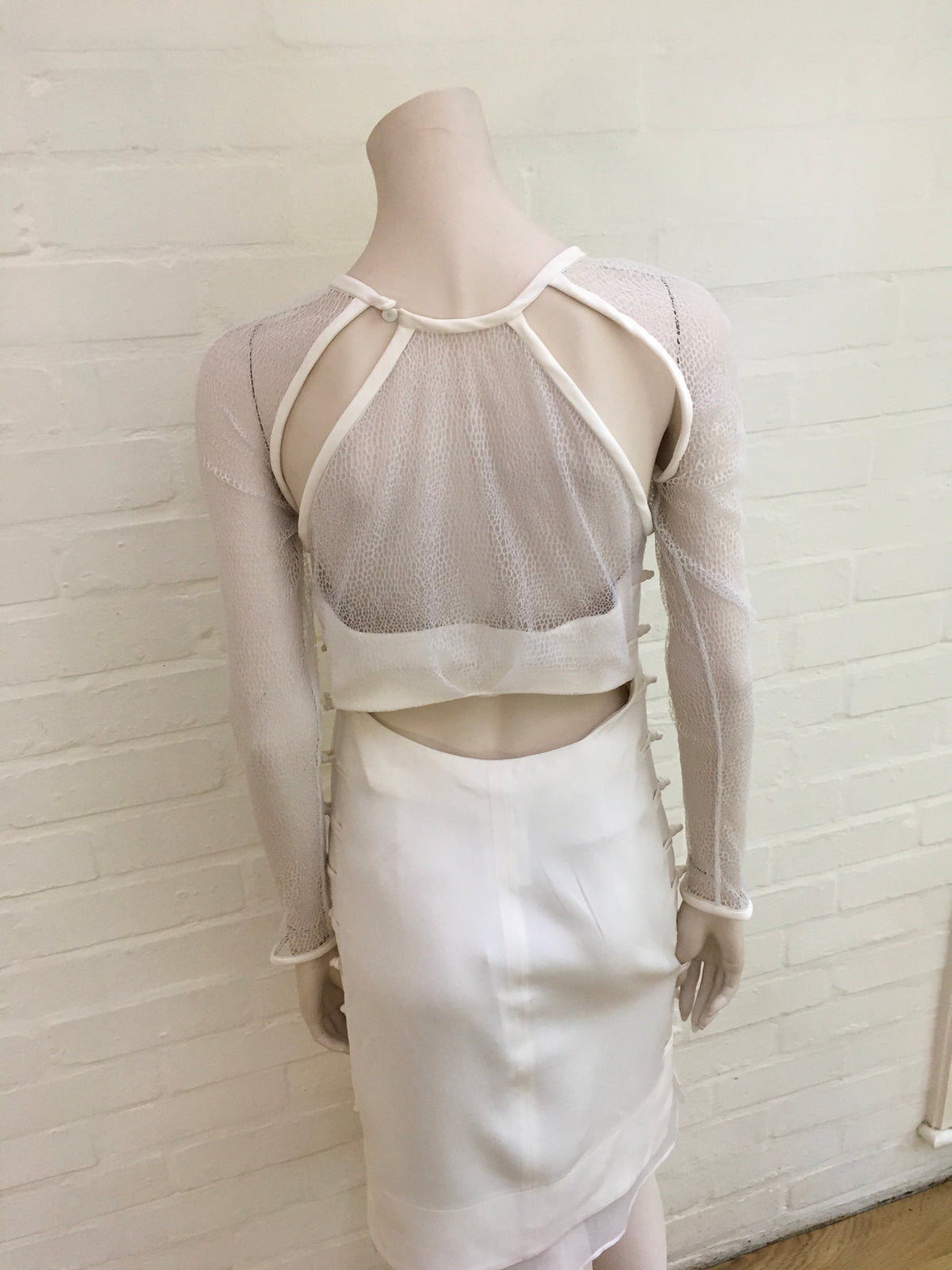 Emilio Pucci MOST WANTED White Silk Blend Lace Dress Ladies