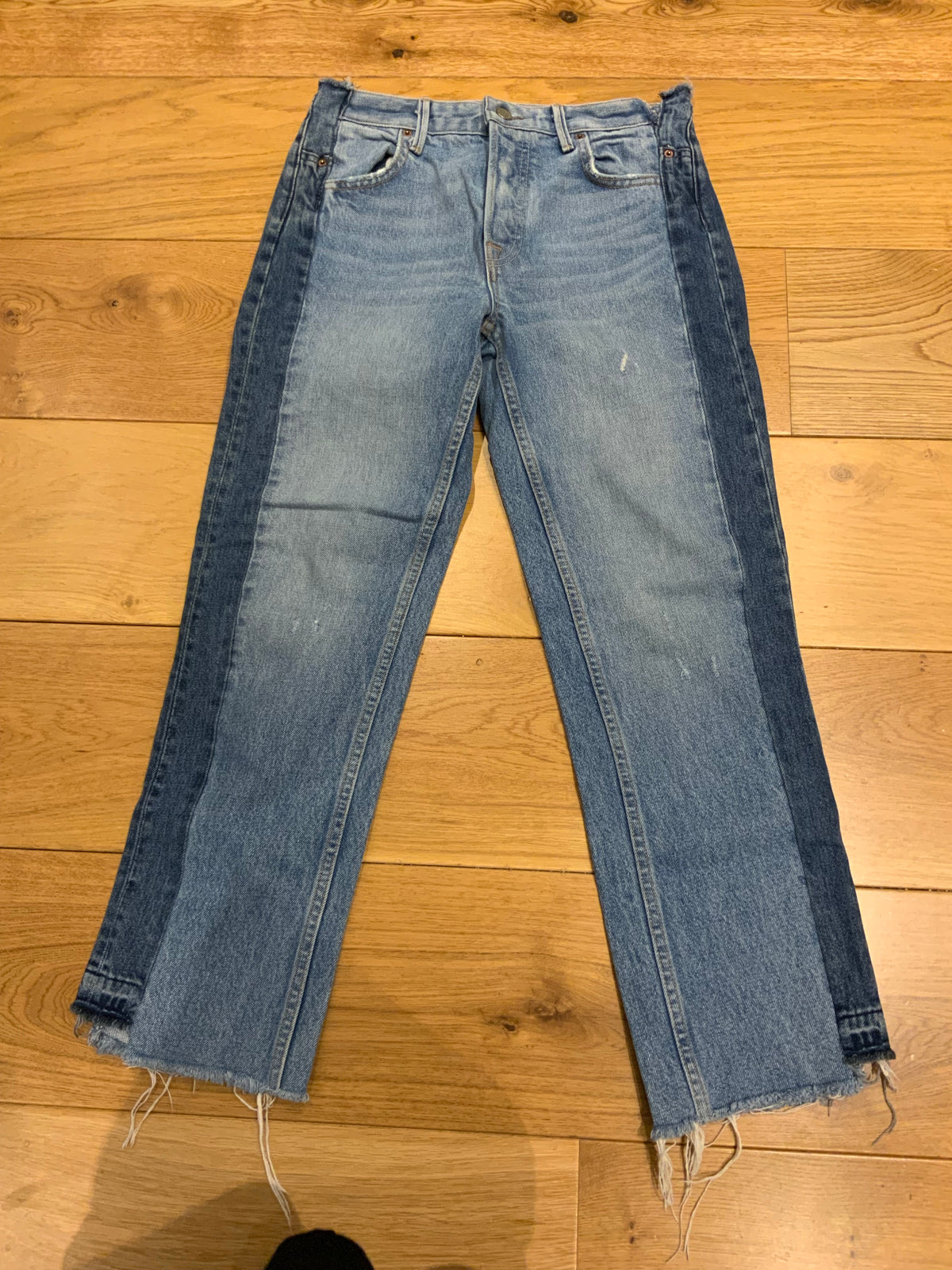 GRLFRND Jessica cropped mid-rise wide-leg Denim Jeans Size 26 ladies