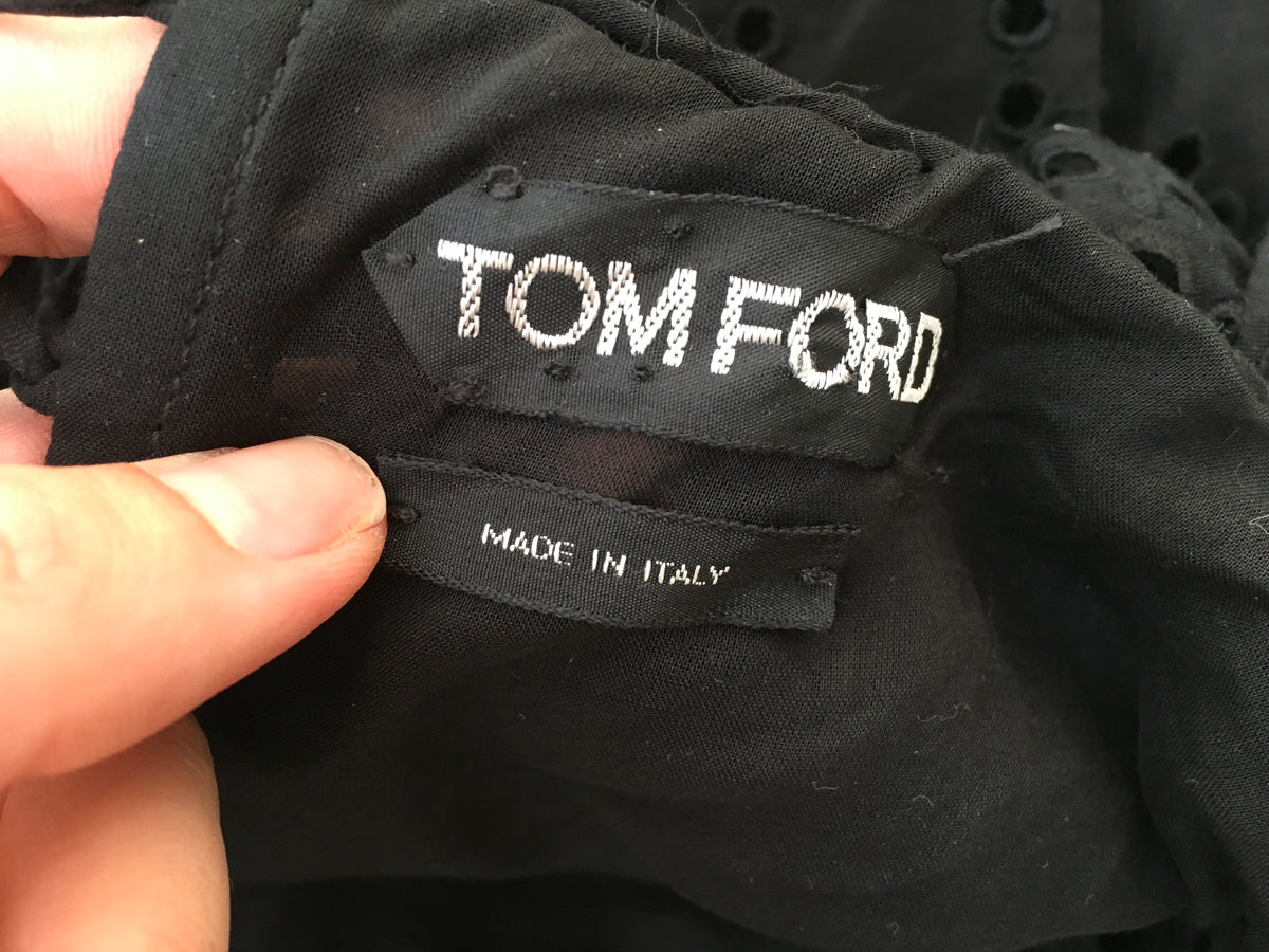 Tom Ford Broderie Anglaise Off The Shoulders Top MOST WANTED Size I 40 UK 8 S ladies