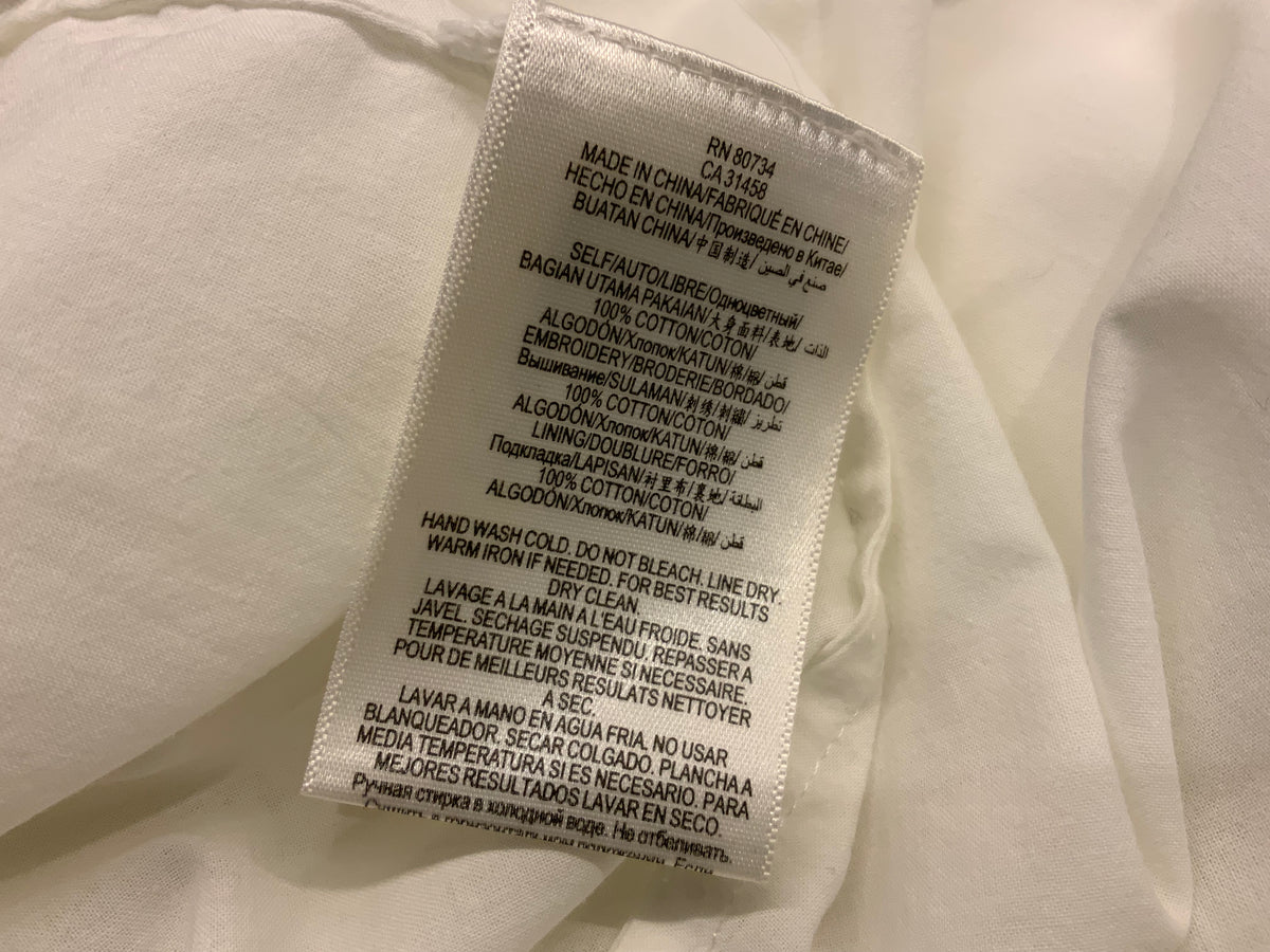 BCBGMAXAZRIA White Niki Eyelet Off-the-shoulder Casual Dress SIZE XS ladies