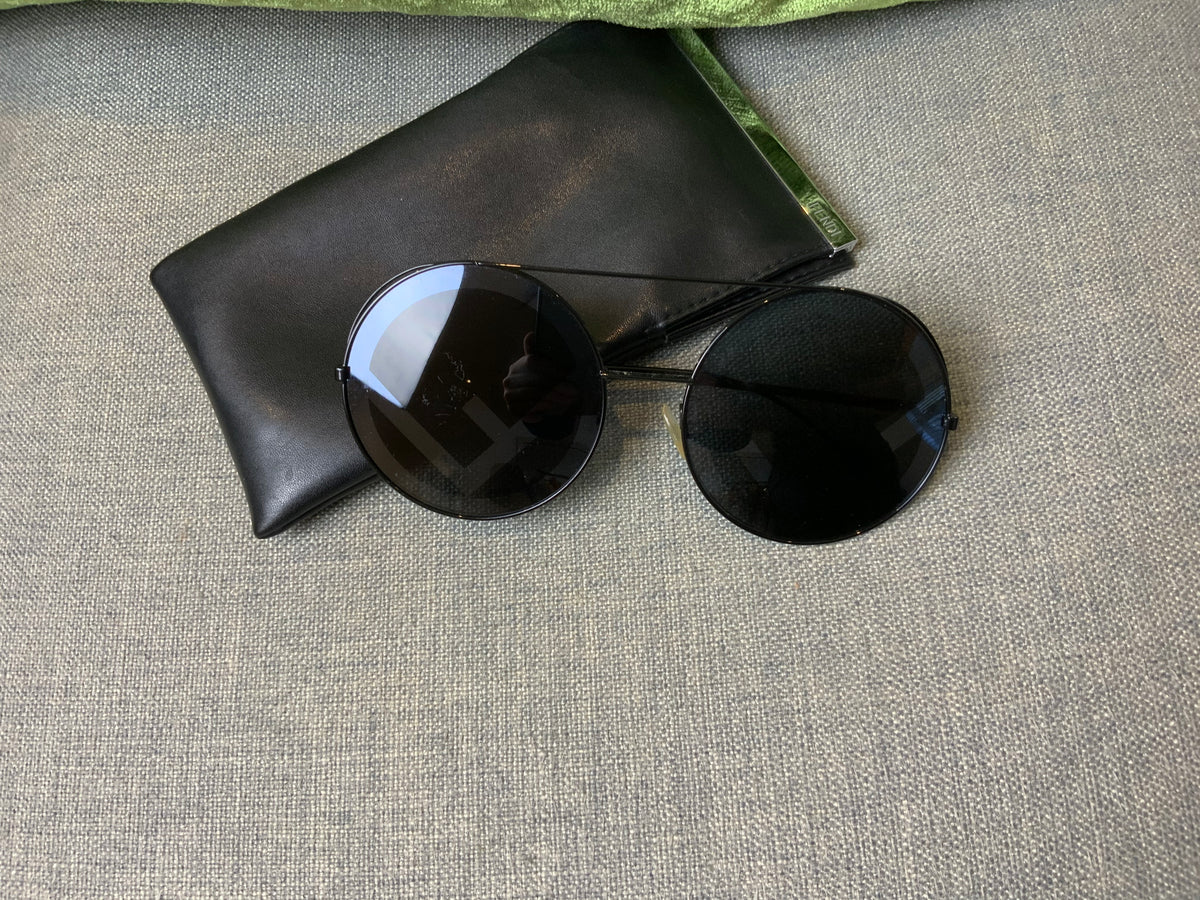 Fendi FF0285/S Oval Round Mirrored Sunglasses ladies