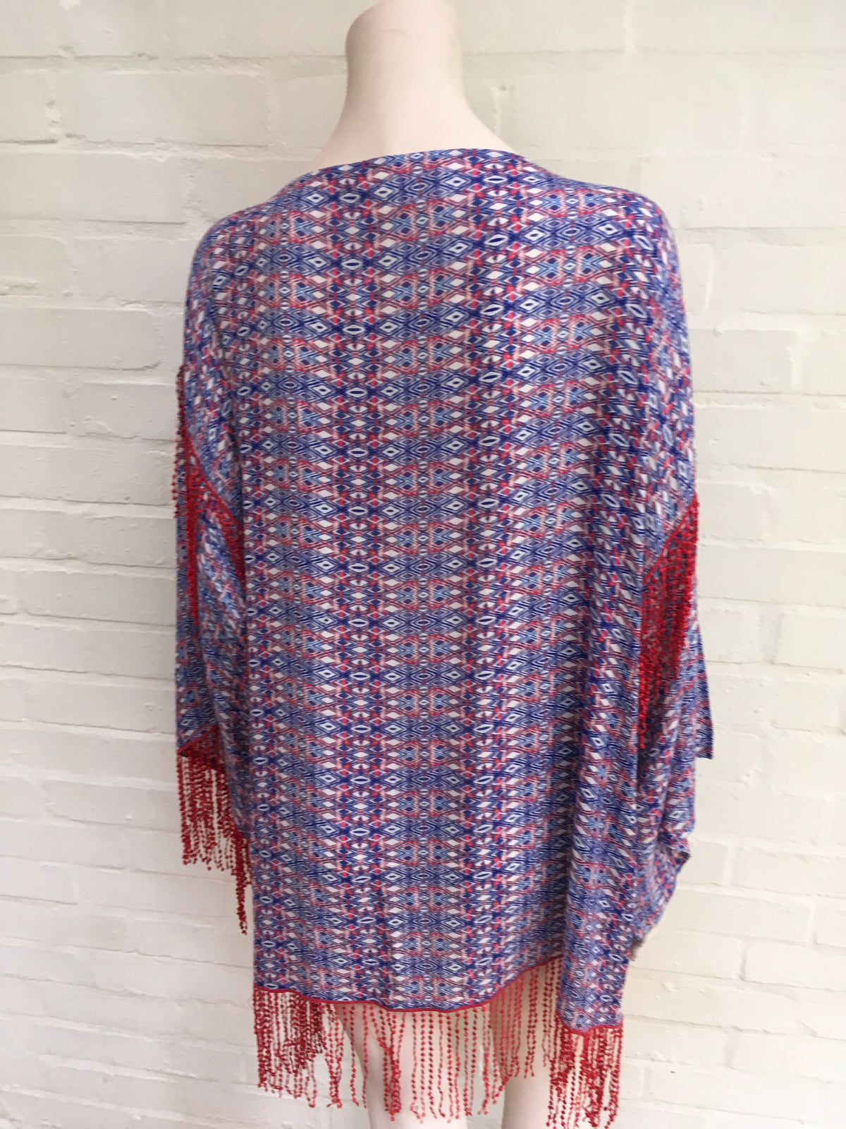 kaleidoscope by mimi Dubai COVER UP Fringe Kaftan Tunic Dress Ladies