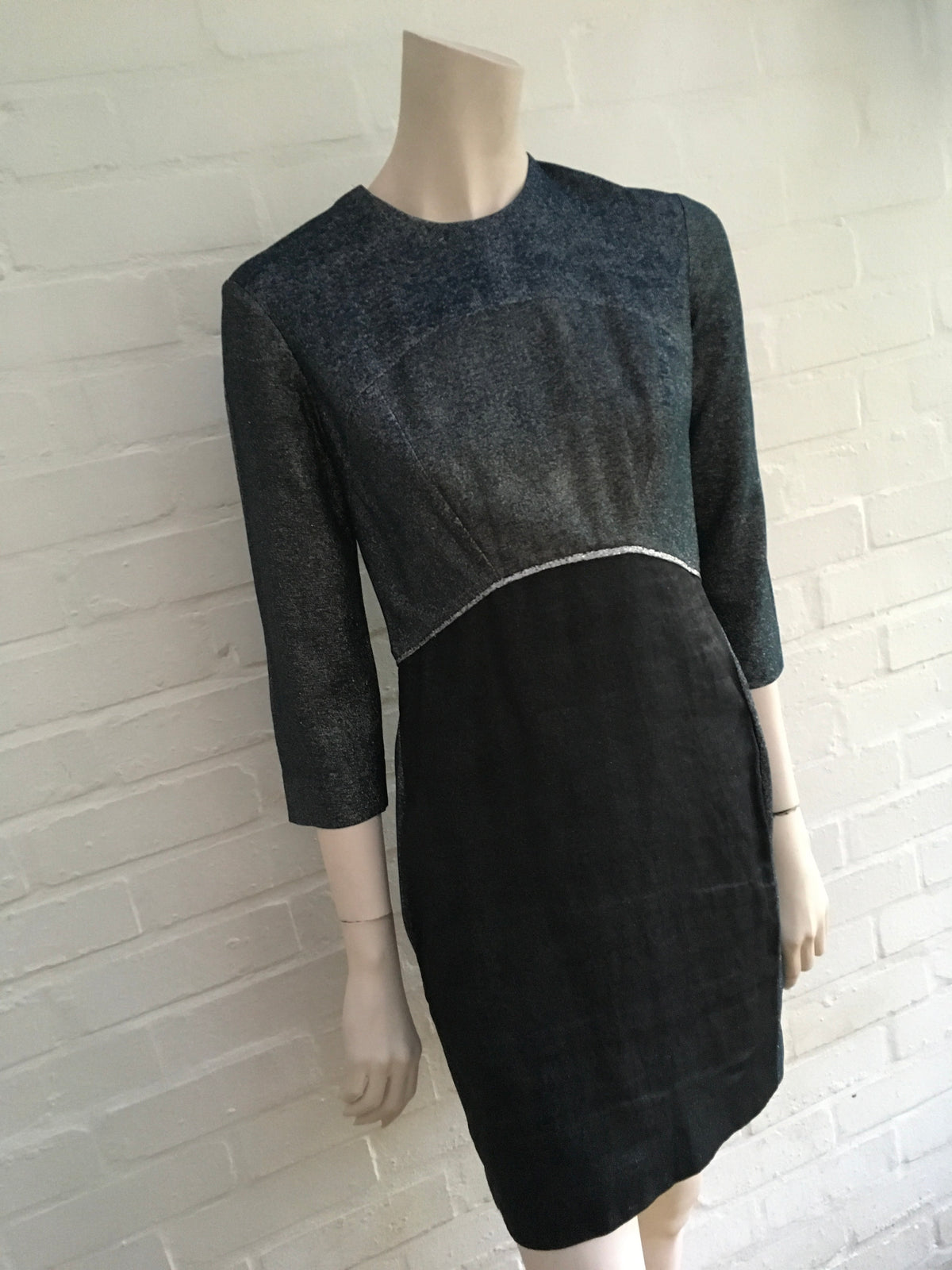 VICTORIA BECKHAM RUNAWAY COUTURE METALLIC SHIFT DRESS LADIES