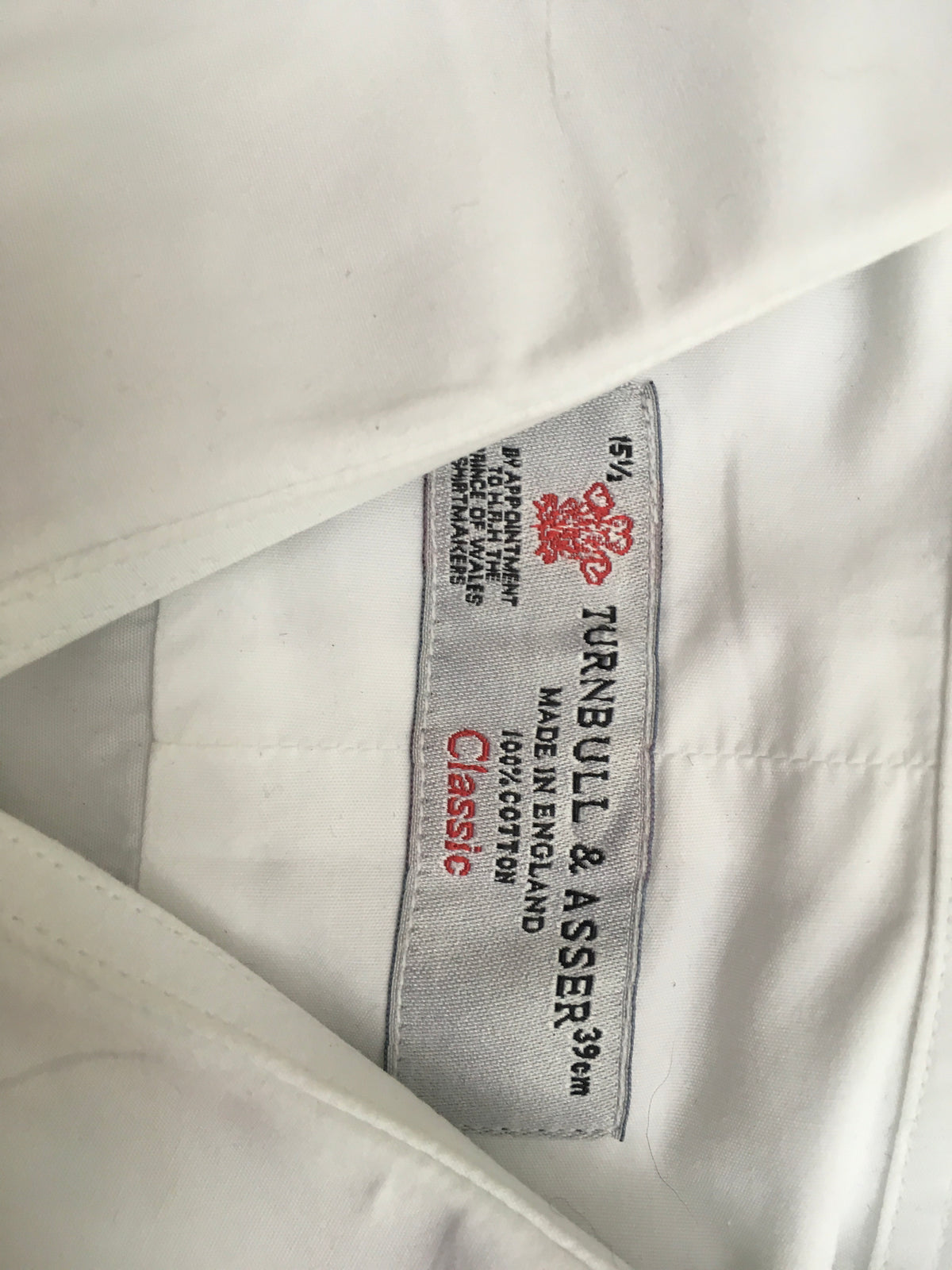 Turnbull & Asser White Classic Cotton Button Down Shirt Men