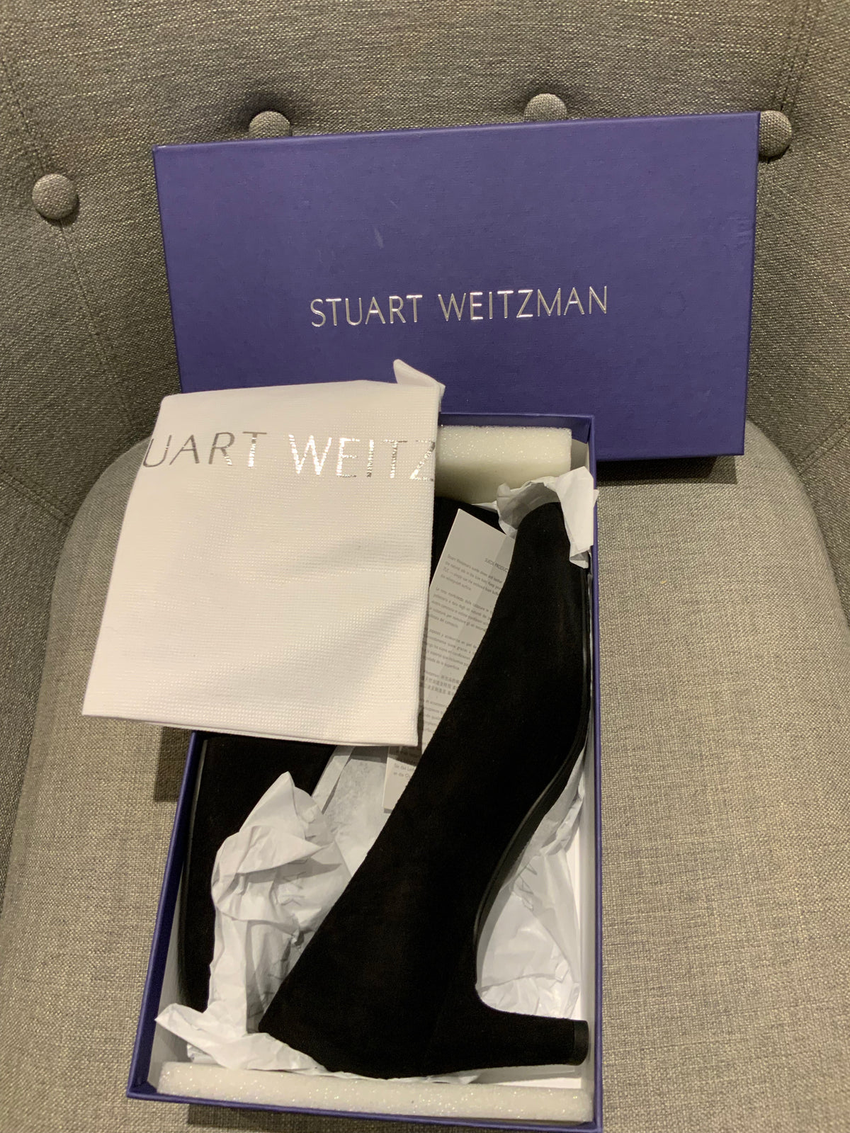 STUART WEITZMAN Russell & Bromley court suede pumps Size 37.5 UK 4.5 US 7.5 ladies