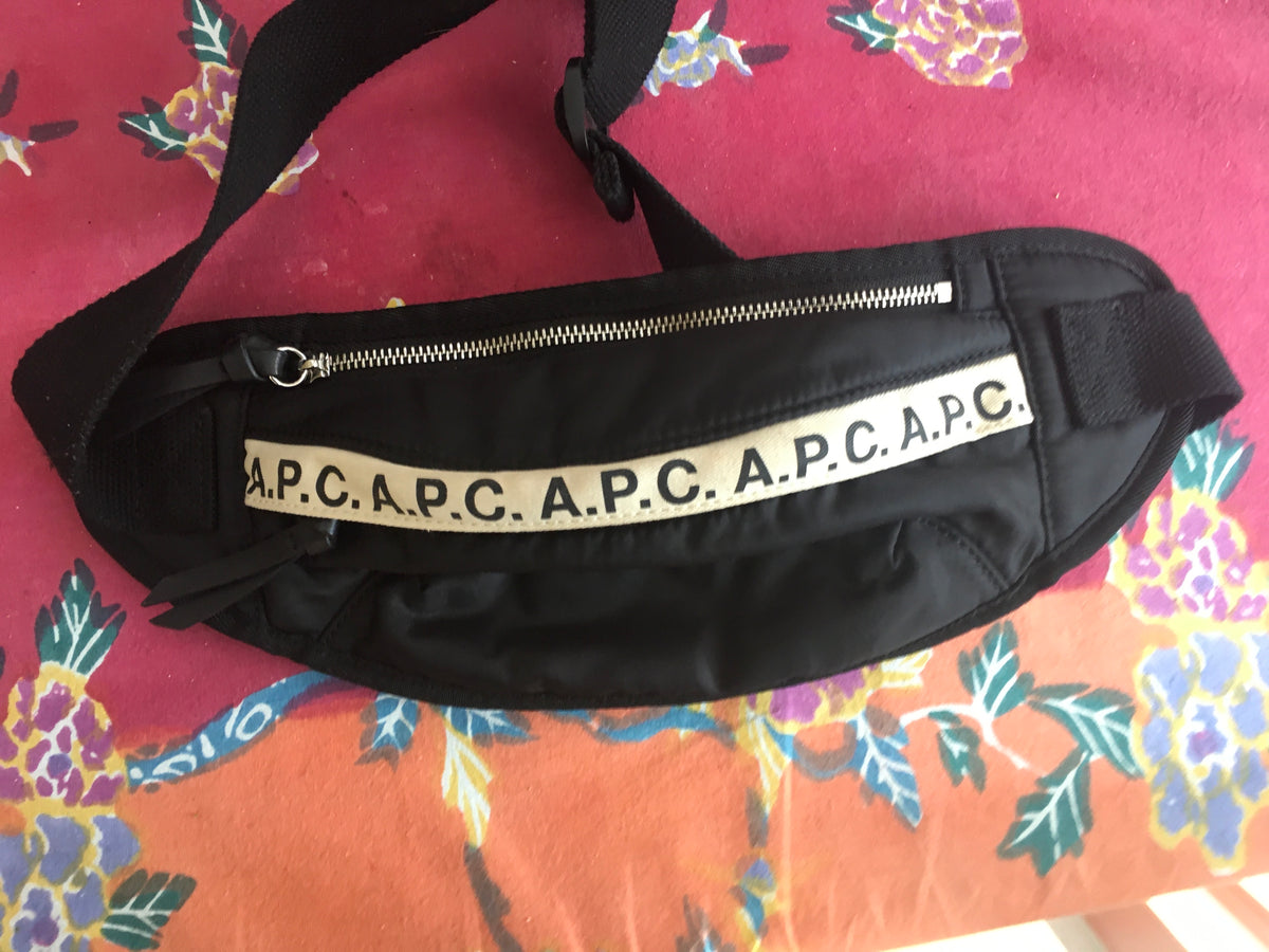 A.P.C. Lucille Leather-Trimmed Logo-Print Nylon Belt Bag Men