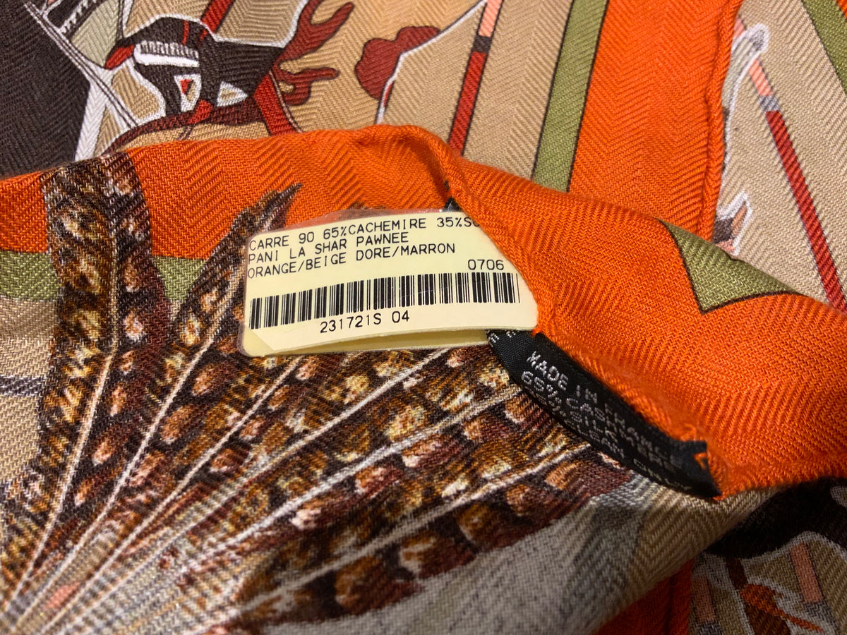 Hermès Hermes Paris Pani La Shar Pawnee 2022 Cashmere Silk Scarf ladies