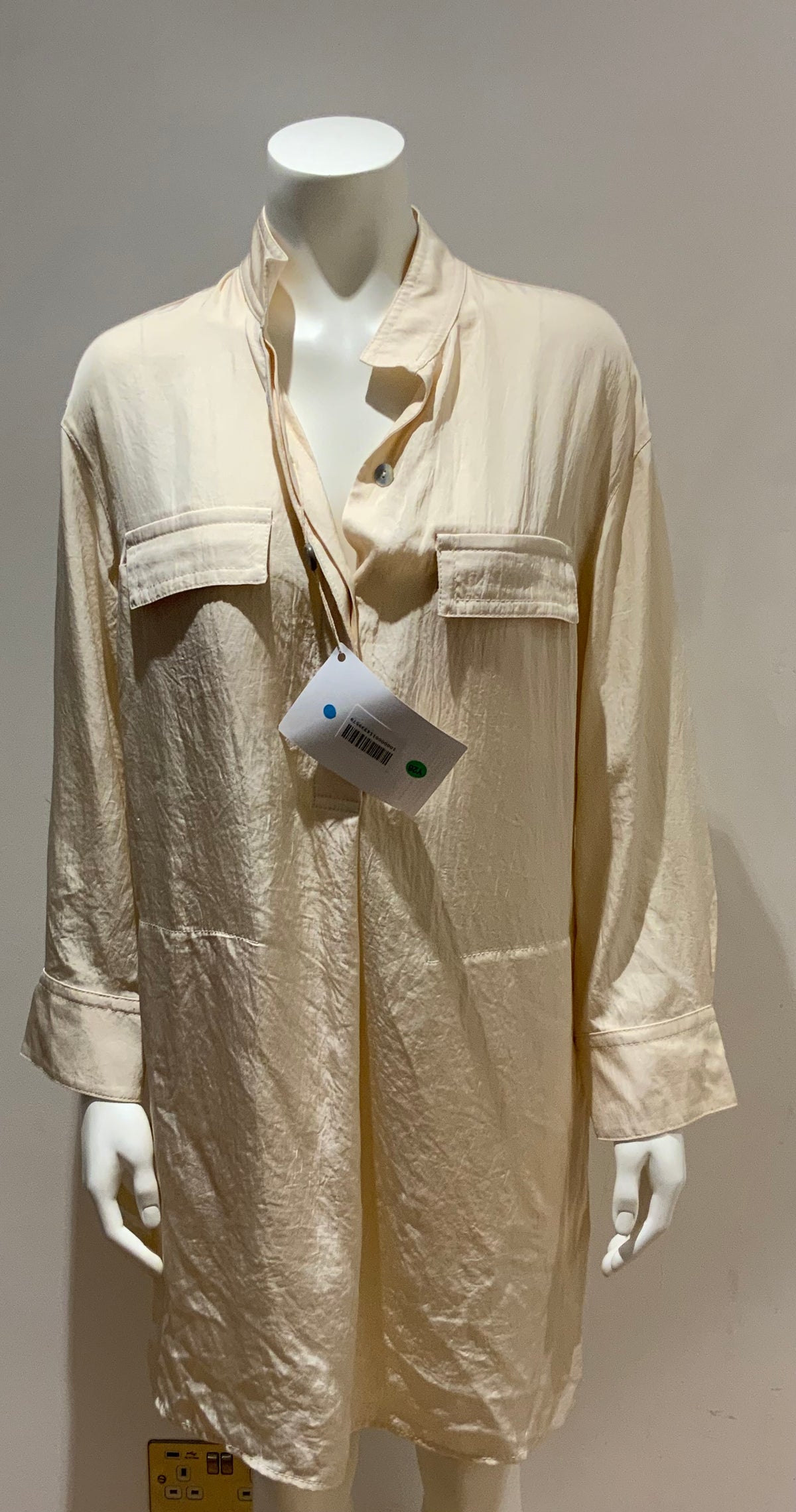 Vince Long Sleeve concealed placket utility shirt dress SIZE S SMALL ladies
