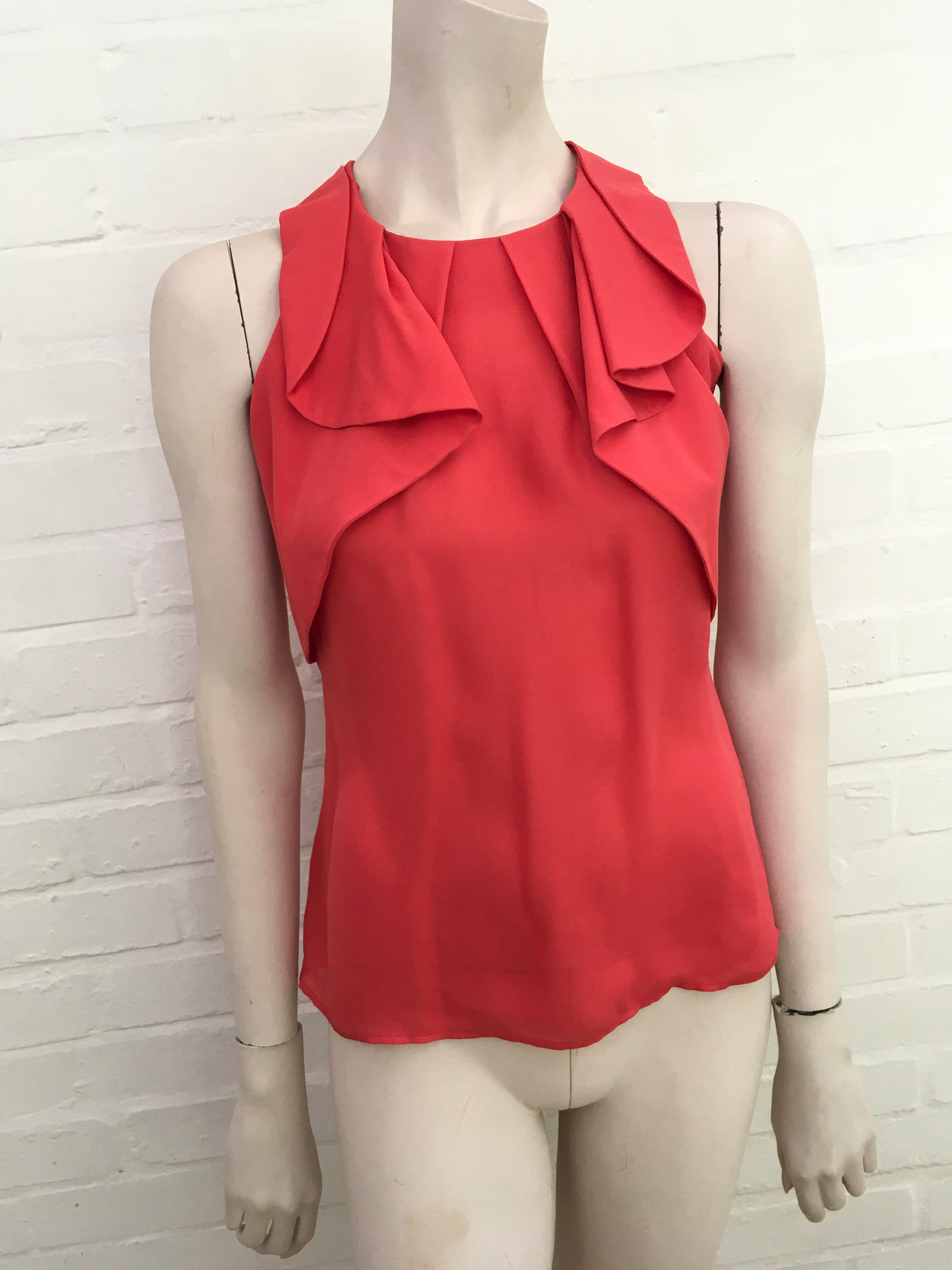 ETRO ravishing Ruffled silk blouse top Size I 40 UK 8 US 4 ladies