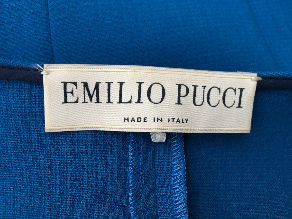 Emilio Pucci MOST WANTED Blue Wool Shift Dress Ladies