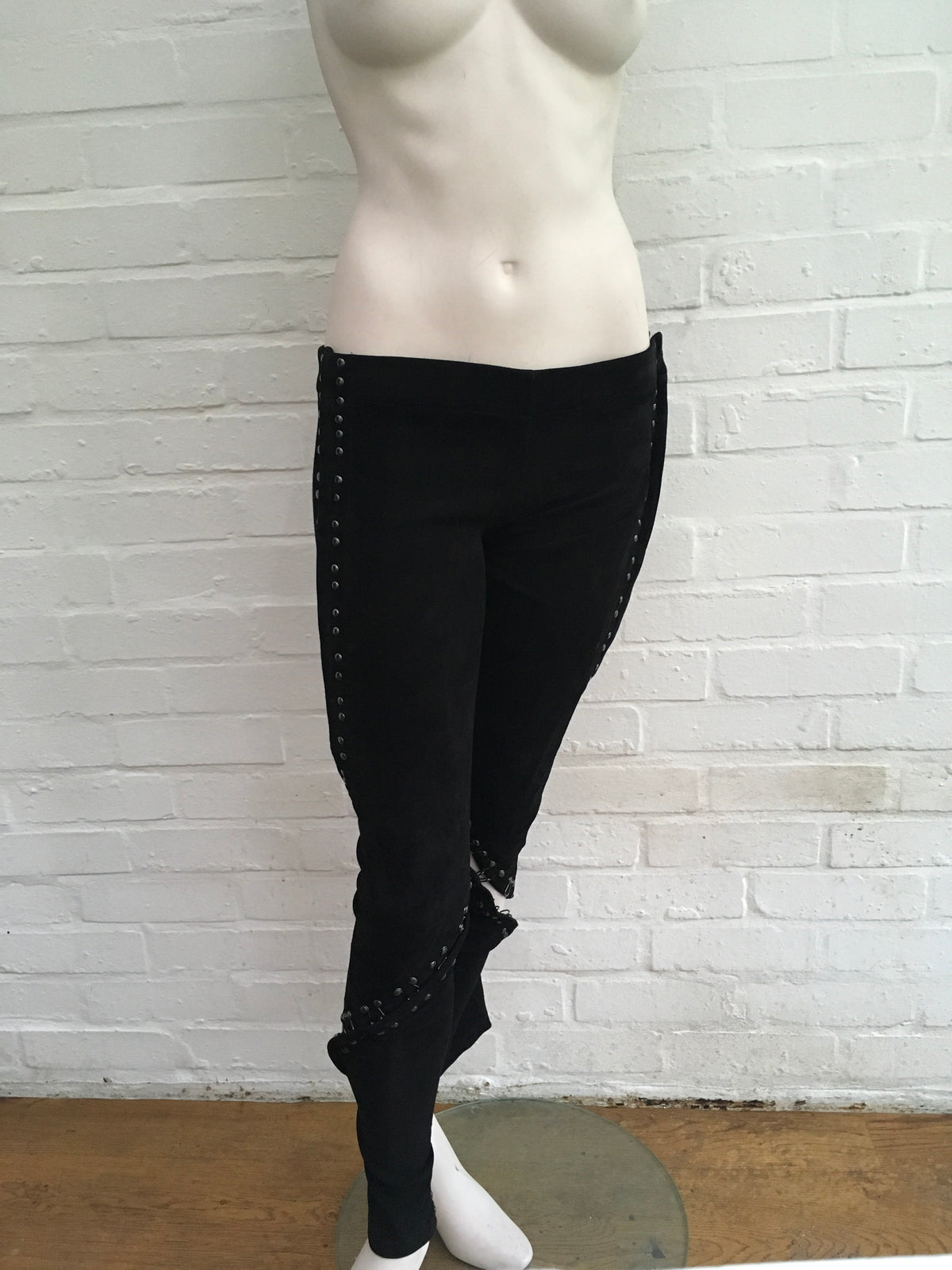 Jasmine di Milo Pronovias Skinny Suede Leather Legging Pants Trousers Ladies