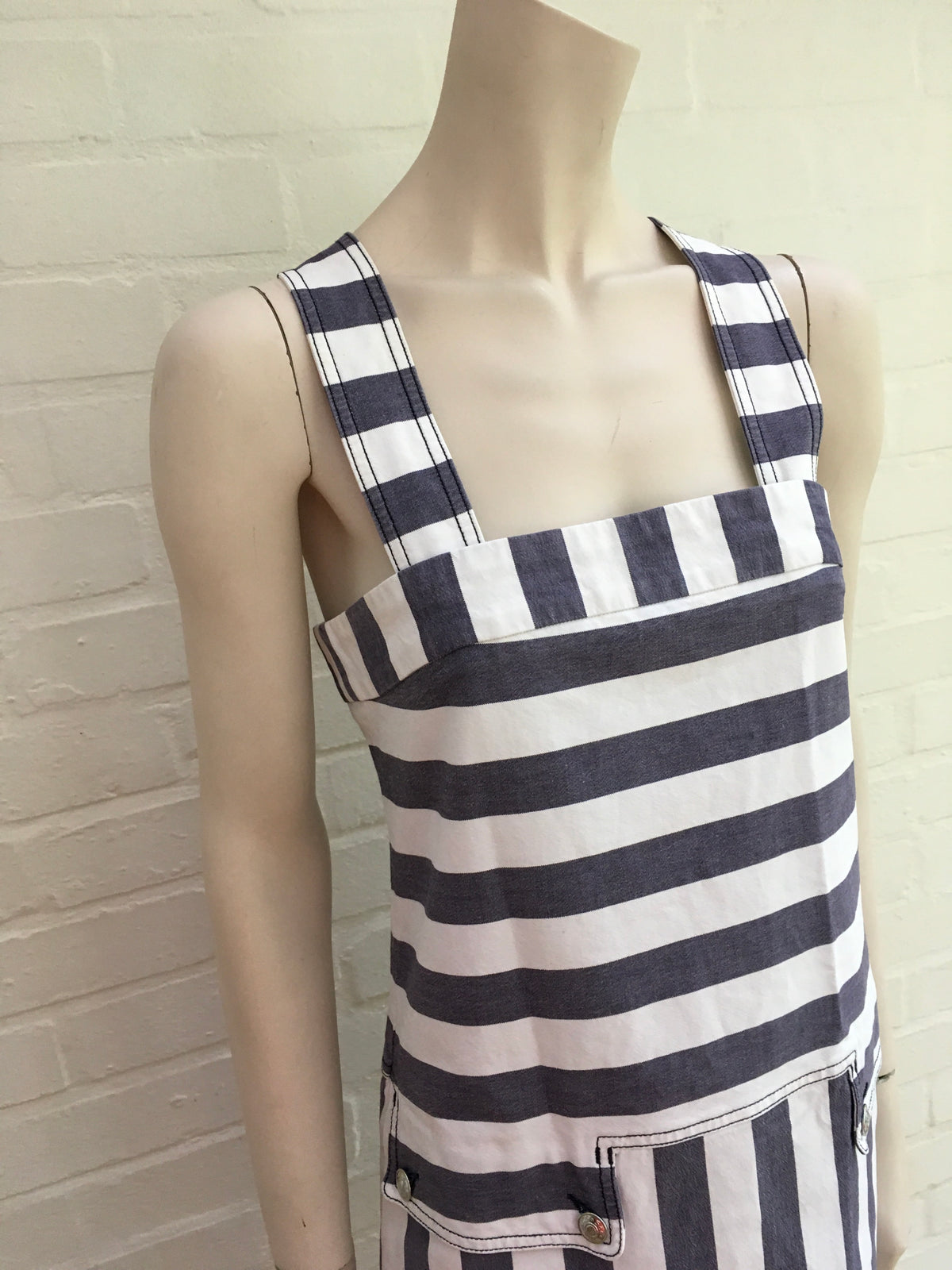 See by Chloé Striped stretch-denim mini dress Ladies