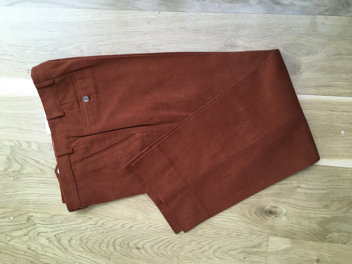 LORO PIANA Brown Cotton Trousers Pants Men