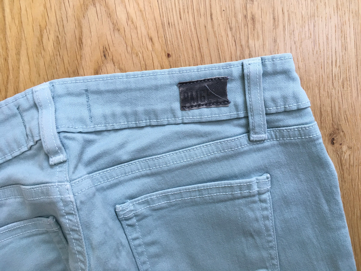 PAIGE Verdugo Ultra Skinny Jeans Denim Pants in Mint Green Ladies