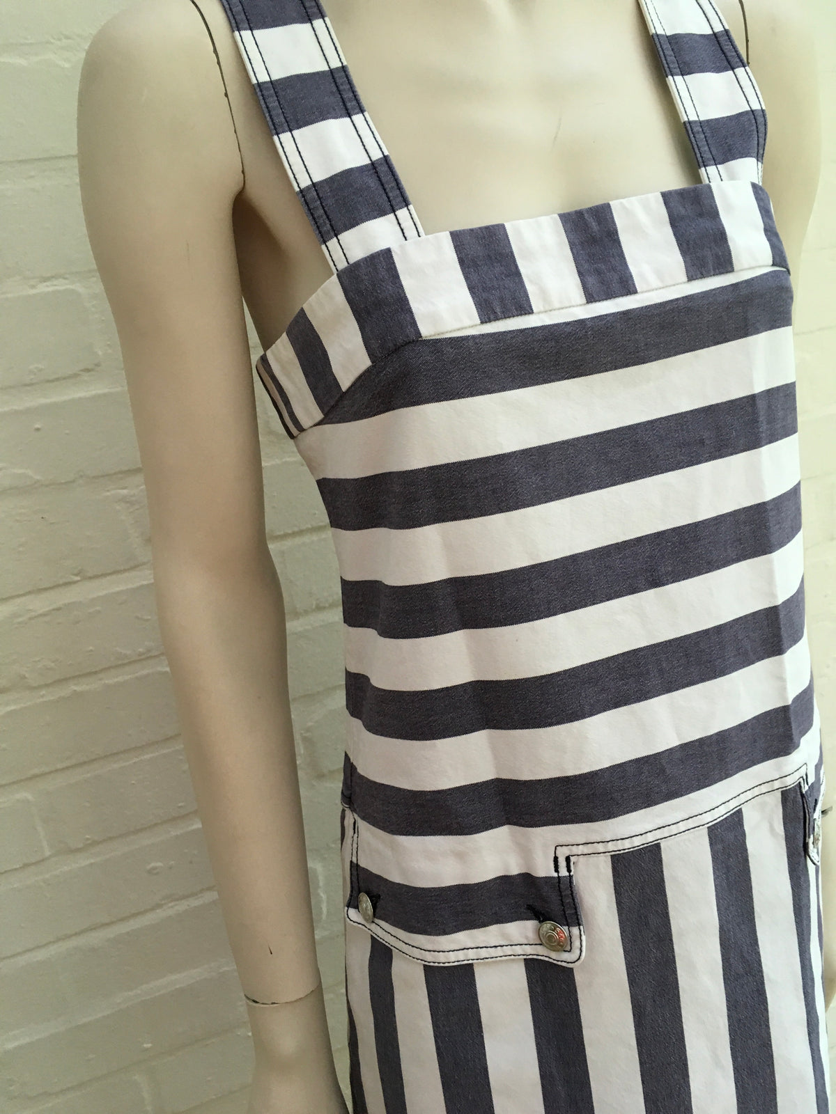 See by Chloé Striped stretch-denim mini dress Ladies