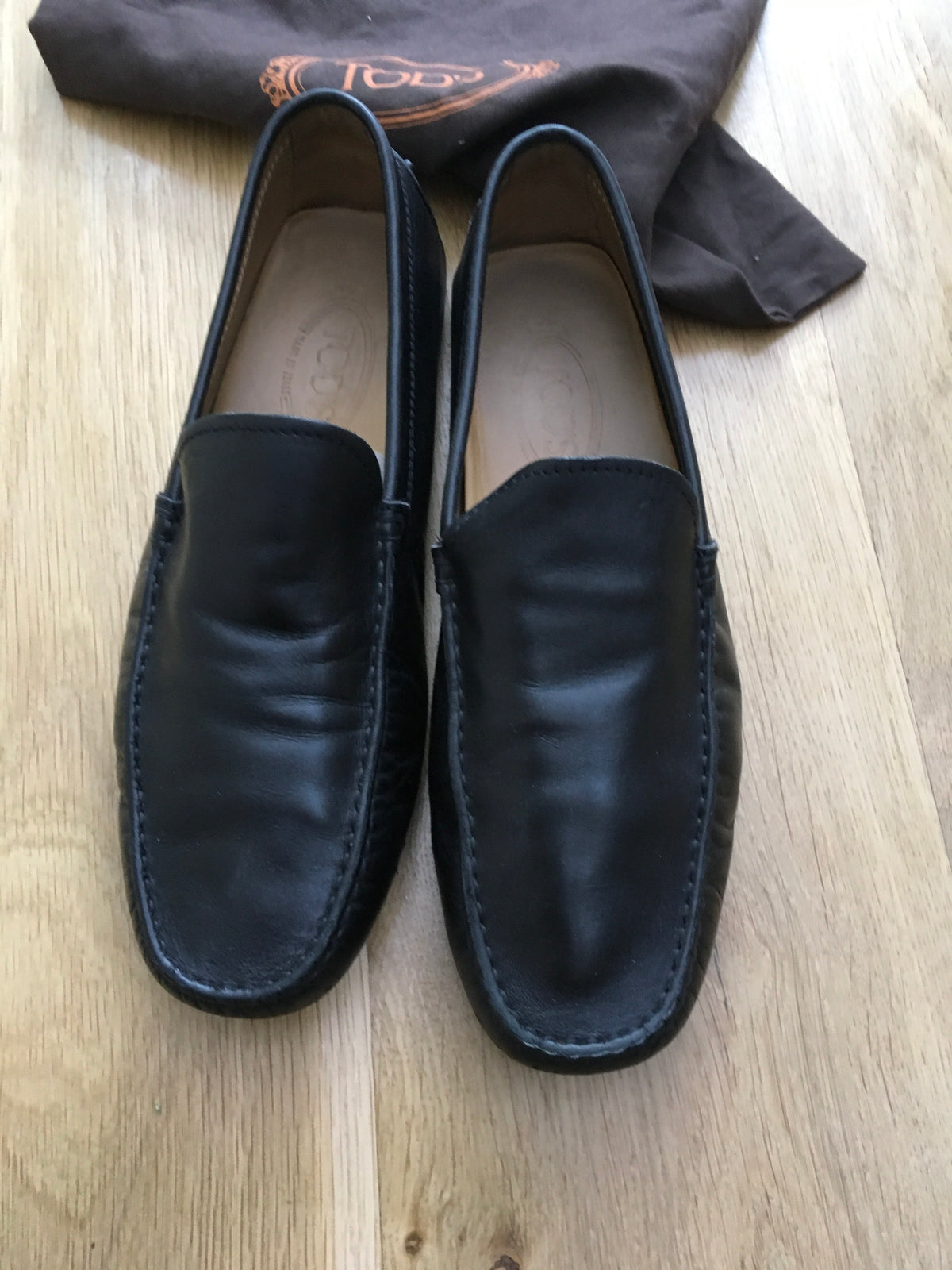 Tod's Driving Loafers Moccasin Leather Shoes Men