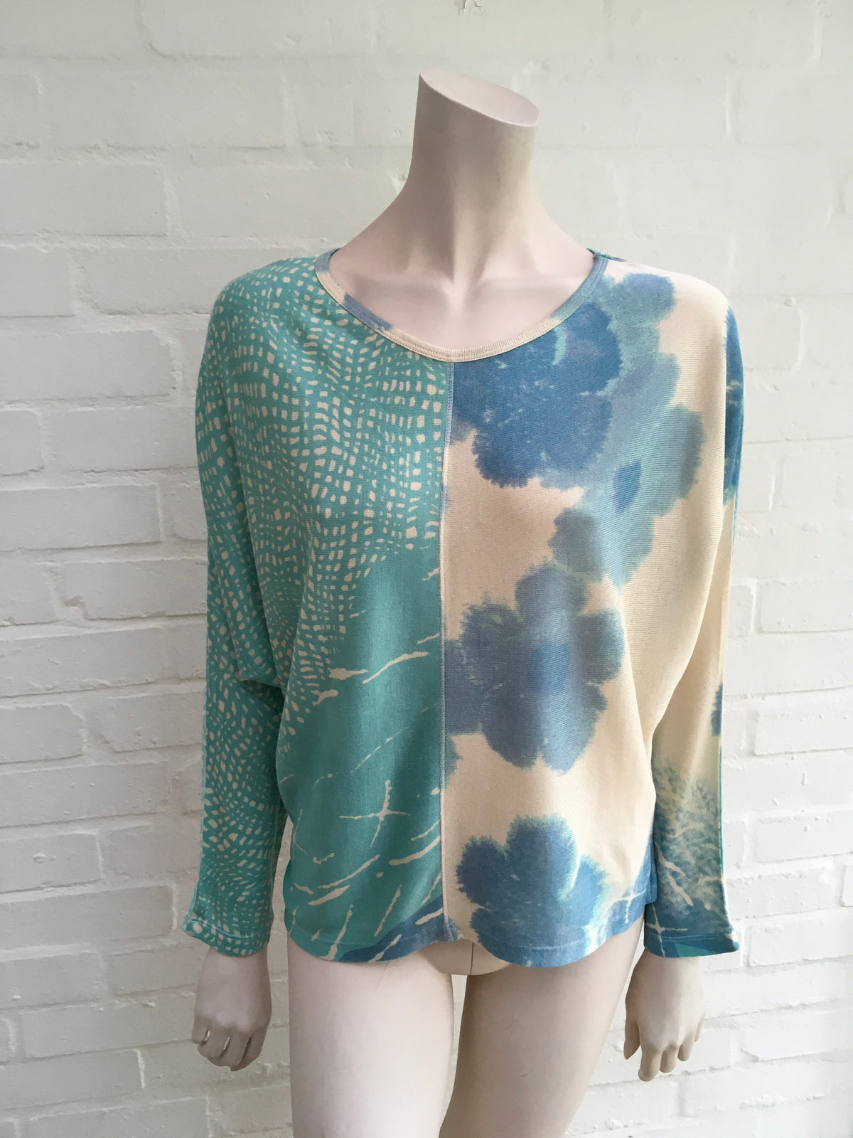 Pashma Women's Silk Knit Tie Dye Blouse Top Ladies