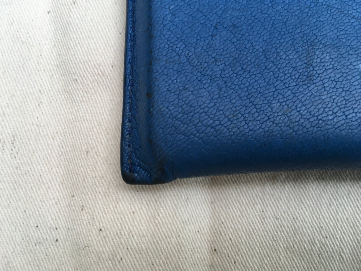 GIVENCHY Pandora Card Holder In Blue Leather Ladies