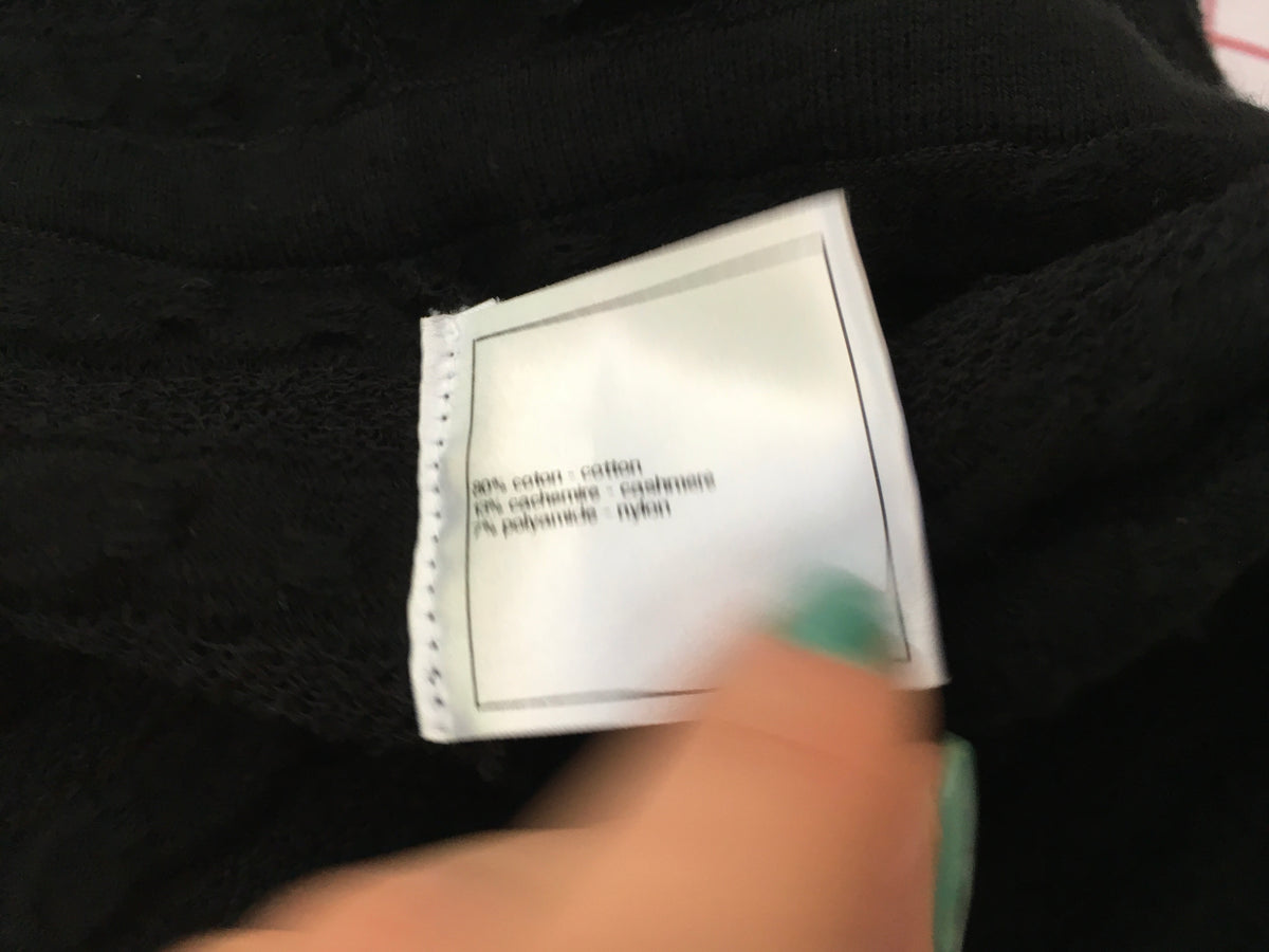 CHANEL Black Knit LBD Cotton Cashmere Blend Dress Ladies