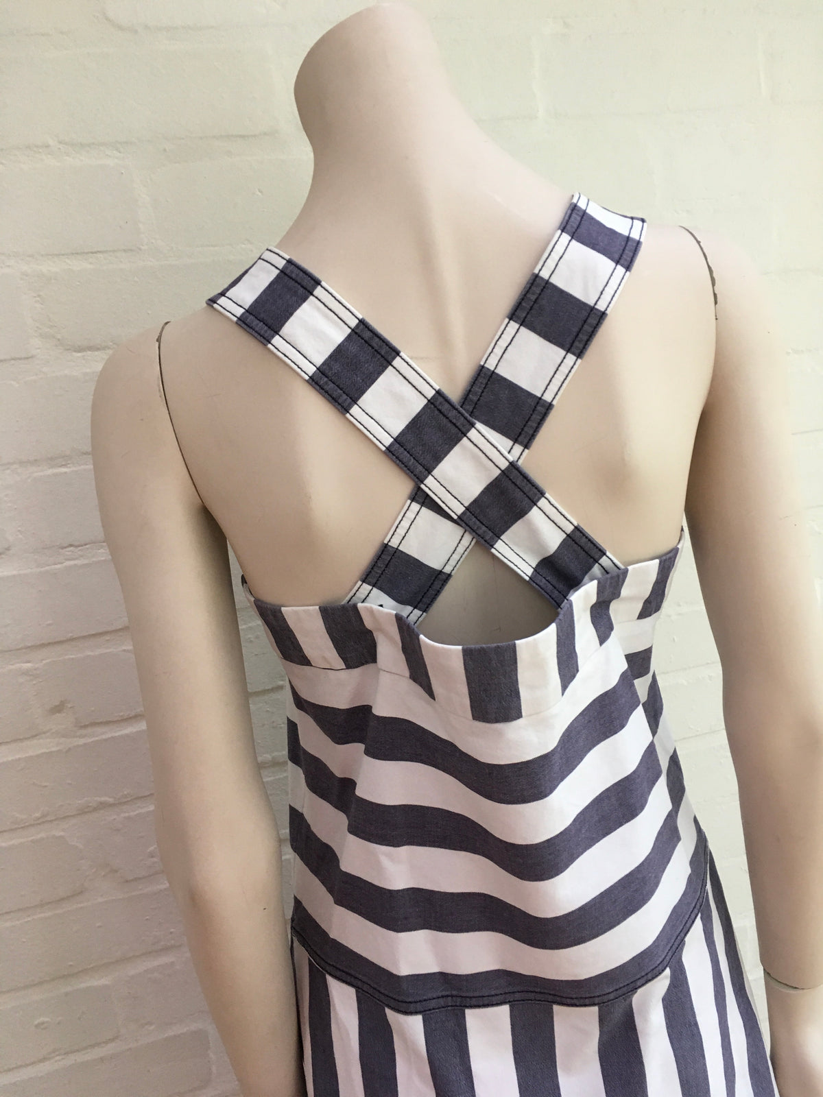 See by Chloé Striped stretch-denim mini dress Ladies