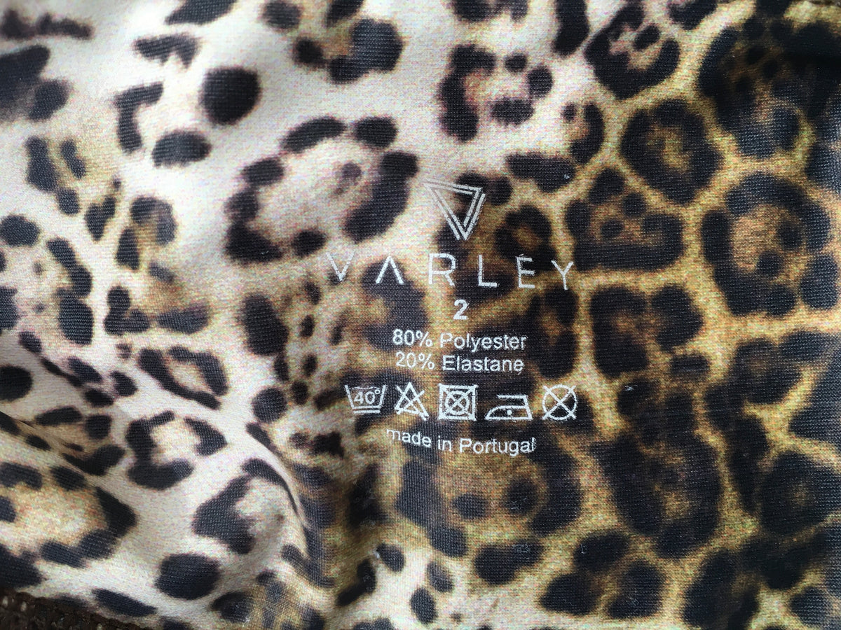 VARLEY LENA 7/8 COMPRESSION SPORT LEGGINGS LEOPARD PRINT ANIMAL PRINT Ladies