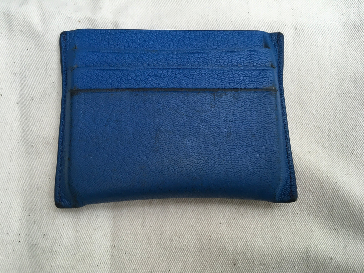 GIVENCHY Pandora Card Holder In Blue Leather Ladies