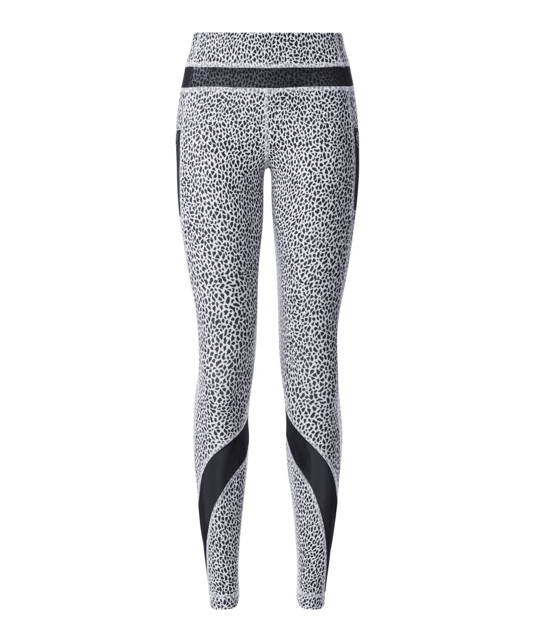 Lululemon Inspire Tight II Miss Mosaic White / Black Leggings size US 6 UK 10 ladies