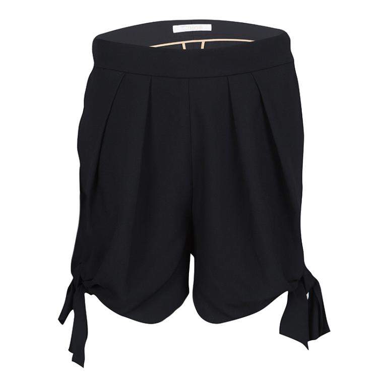 Chloé Chloe Black High Waist Iconic Tie Detail Shorts Size F 36 US 4 UK 8 ladies