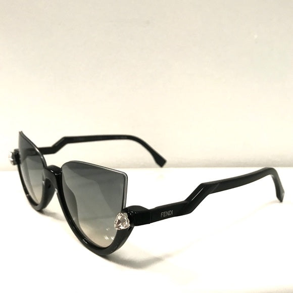 Fendi crystal blink half rim sunglasses Ladies