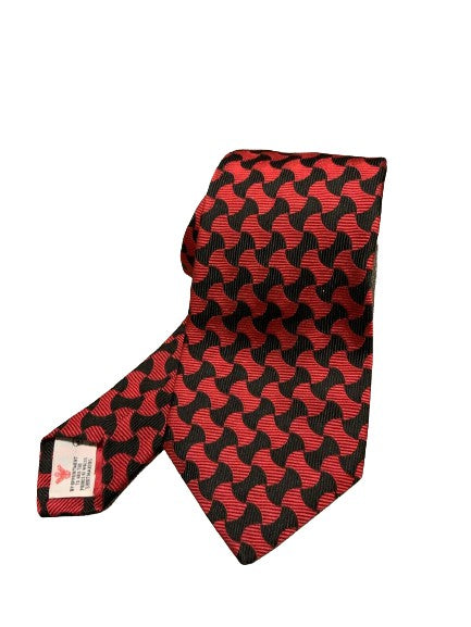 TURNBULL & ASSER Mens Red & Black Neck Tie men