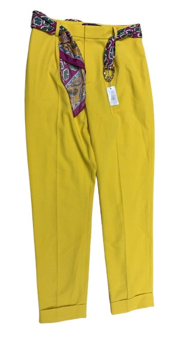 Ralph Lauren Collection Yellow Scarf Belt Pants Trousers Size US 4 UK 8 S small ladies