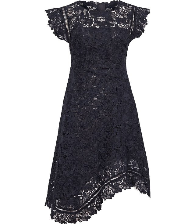Reiss Lucy Asymmetric Hem Lace Midi Dress Size UK 12 US 8 L large LADI Afashionistastore Reiss Lucy Asymmetric Hem Lace Midi Dress Size UK 12 US 8 L large LADI Afashionistastore