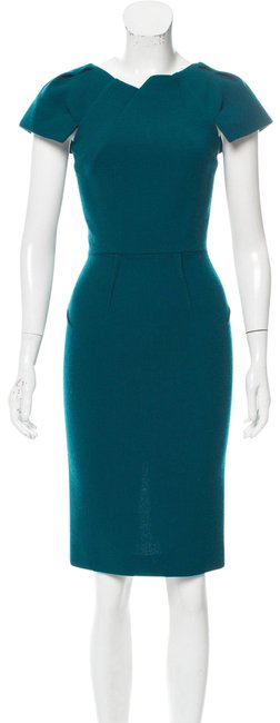 Celebrities favorite gorgeous rm roland mouret scirocco origami teal dress UK 12 ladies