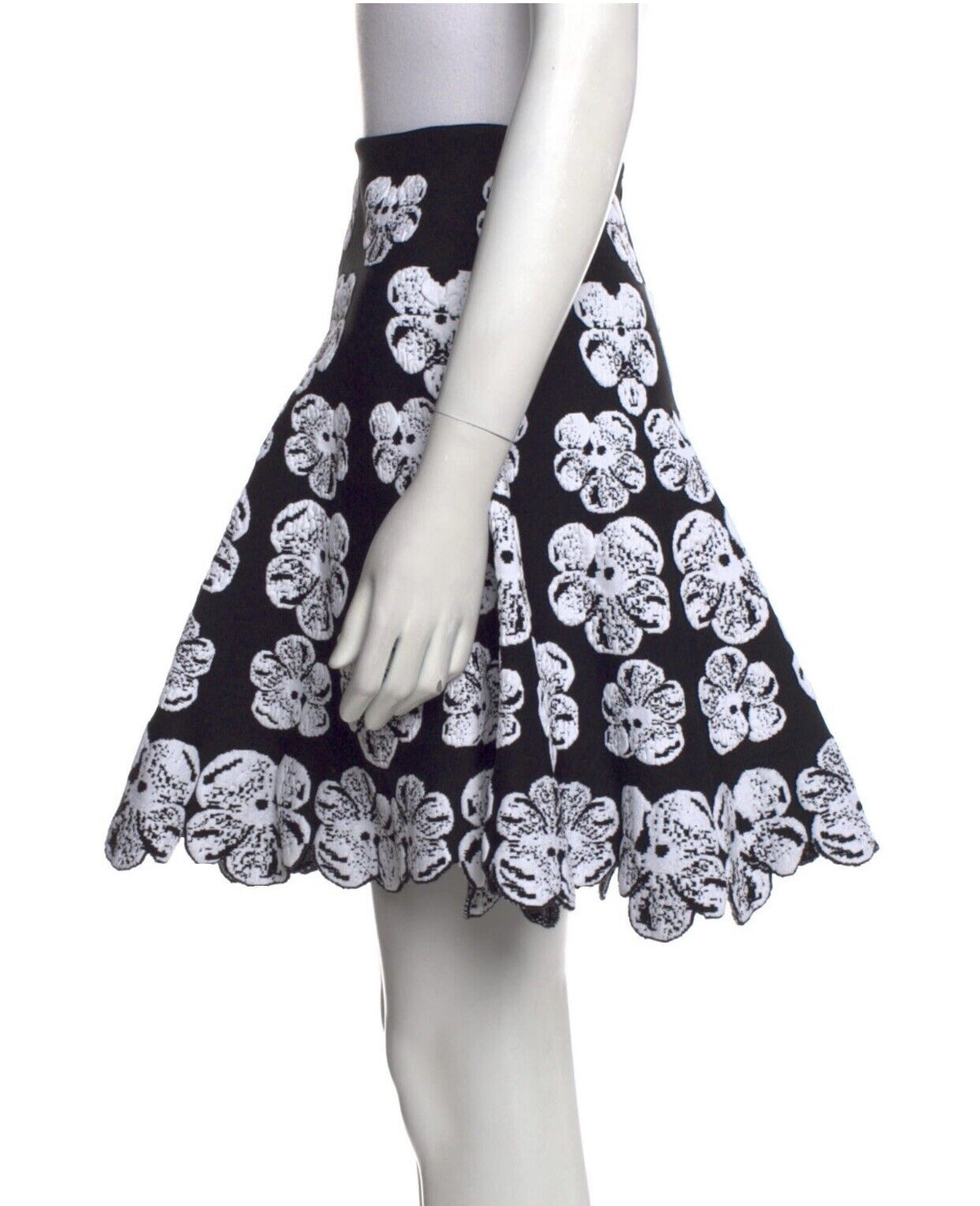 Azzedine Alaïa Alaia Floral Mini Skirt Runaway Collection Size F 40 UK 12 US 8 ladies