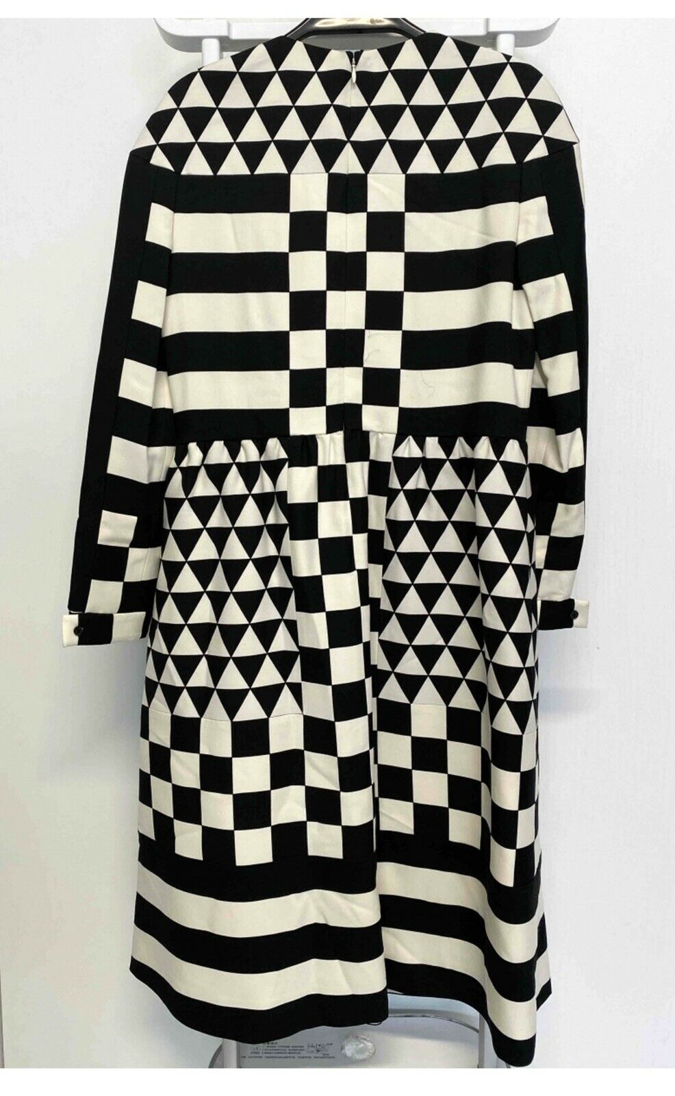 Valentino SO ELEGANT Checkerboard Wool Silk Dress Size I 40 UK 8 US 4 S Small ladies