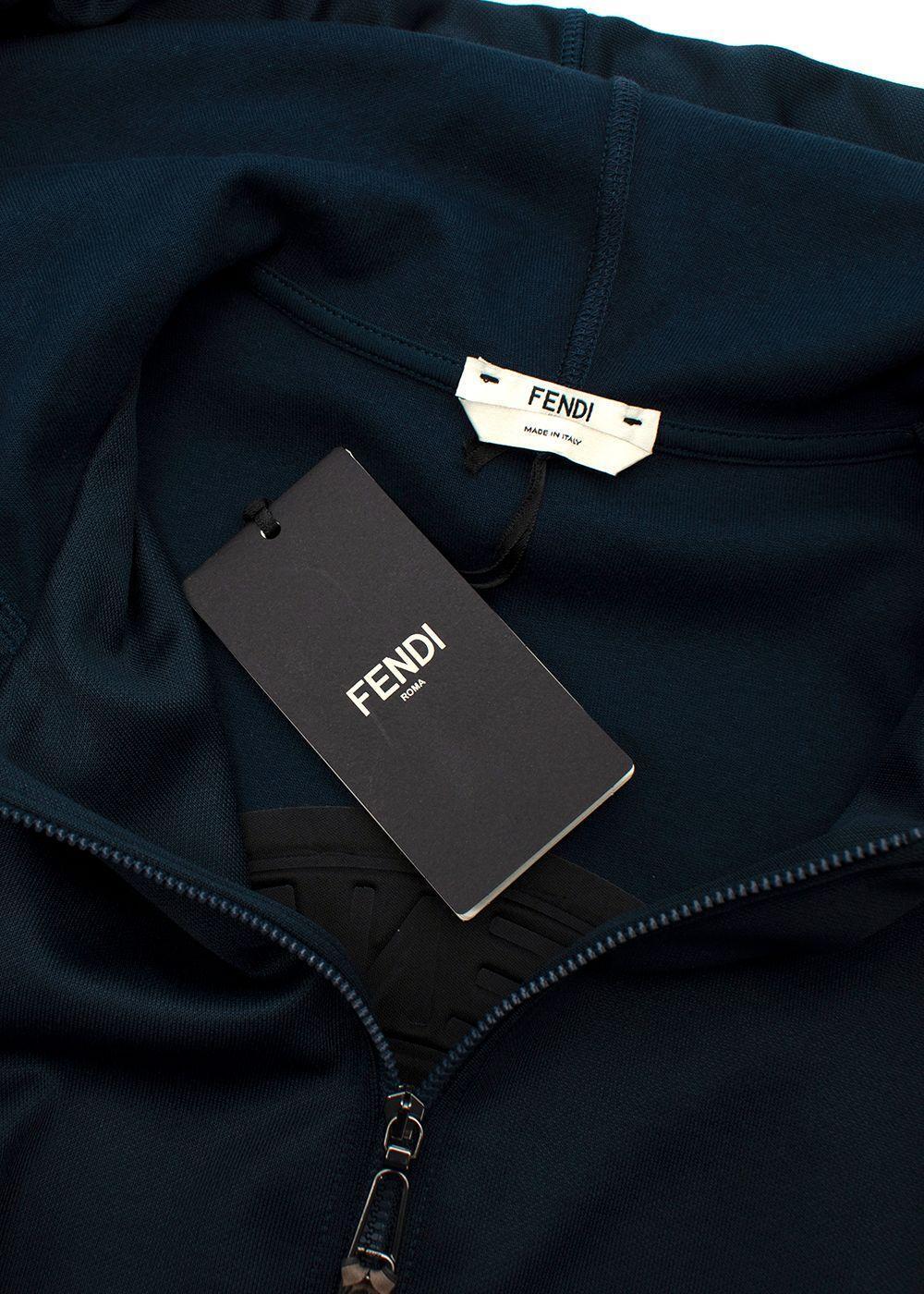 FENDI Ff cotton logo tape hoodie & joggers Set Tracksuit Size S small ladies
